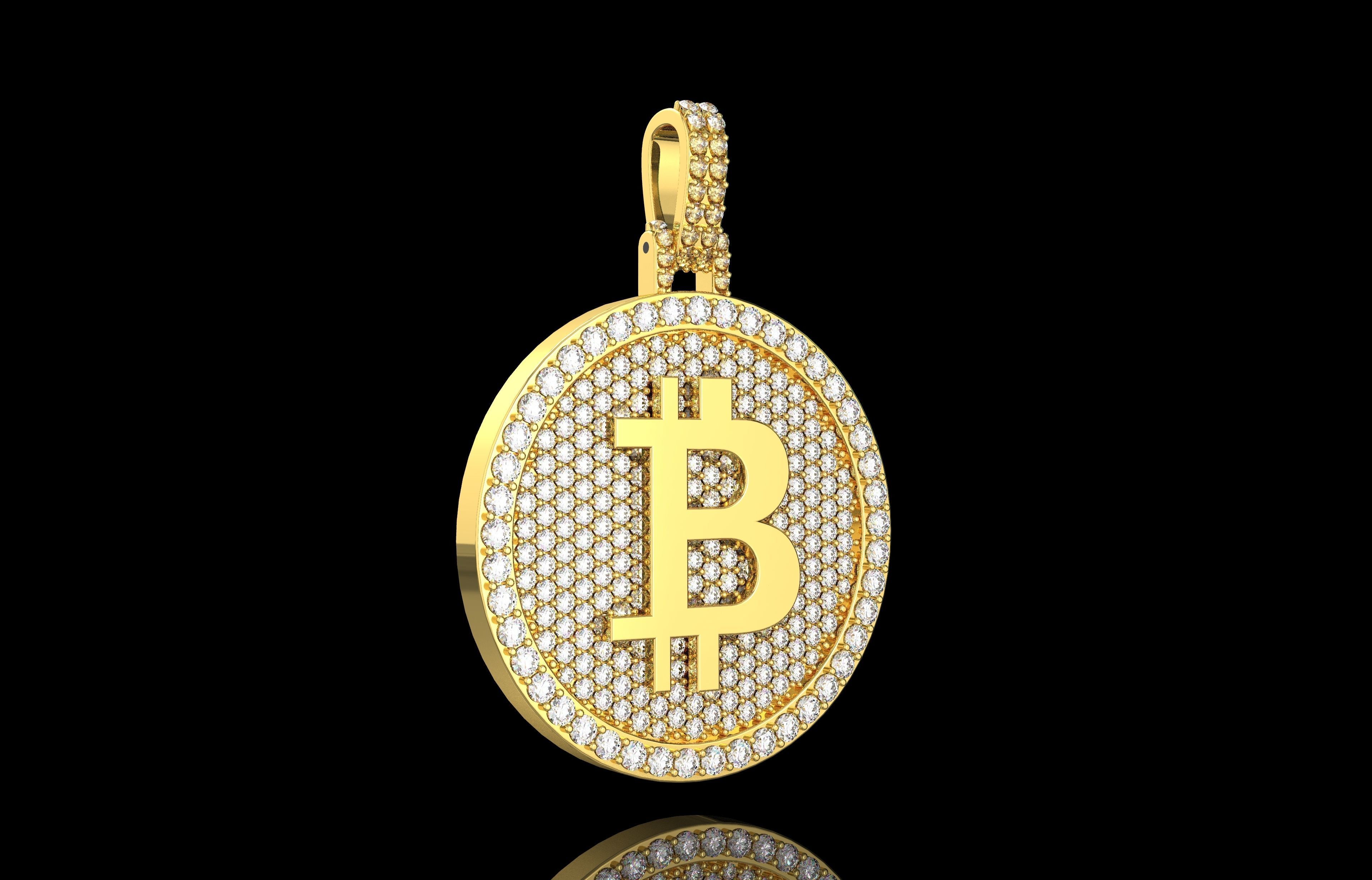 Pendants Bitcoin Number 23 3D print model_14