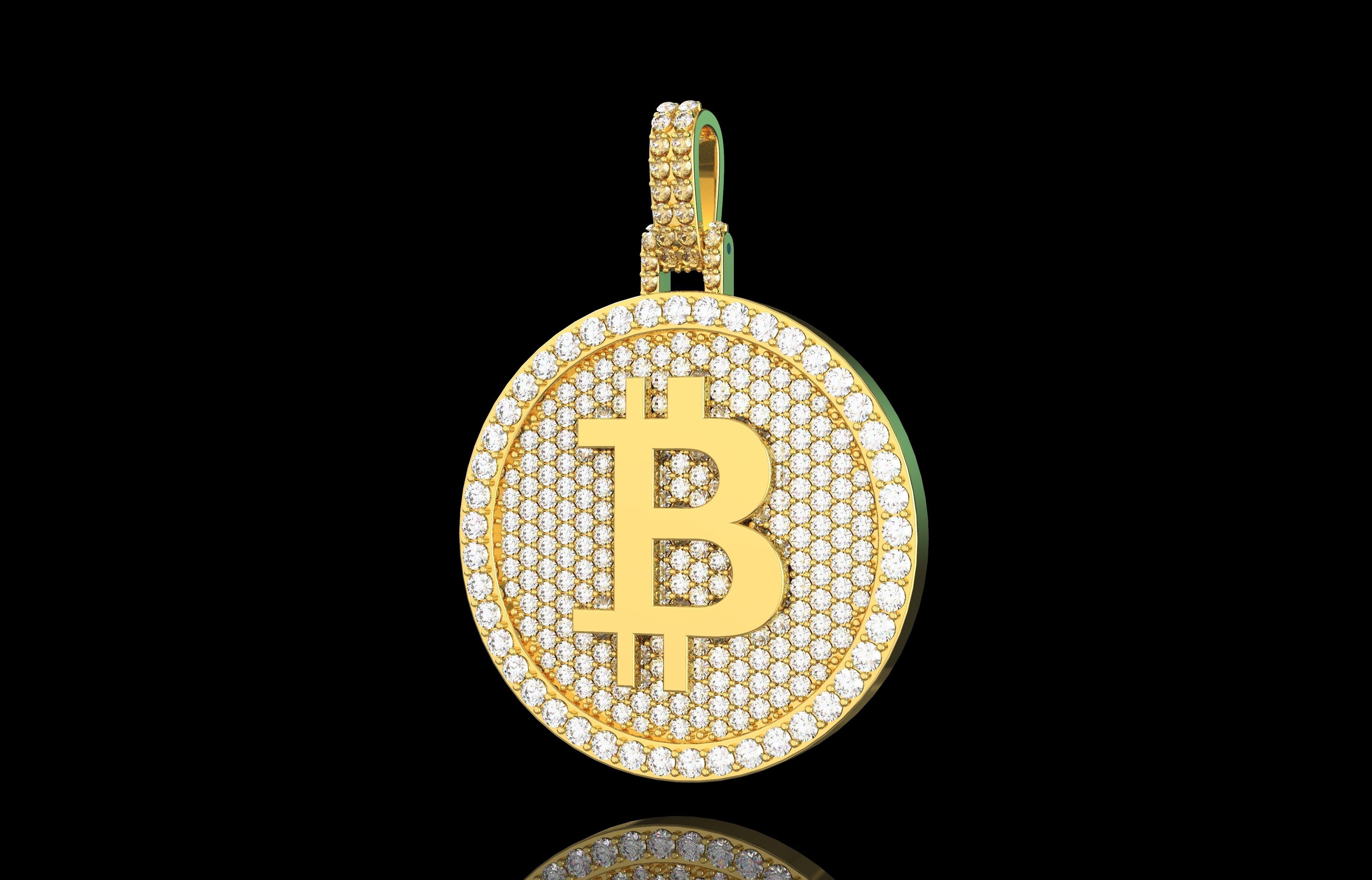 Pendants Bitcoin Number 23 3D print model_11