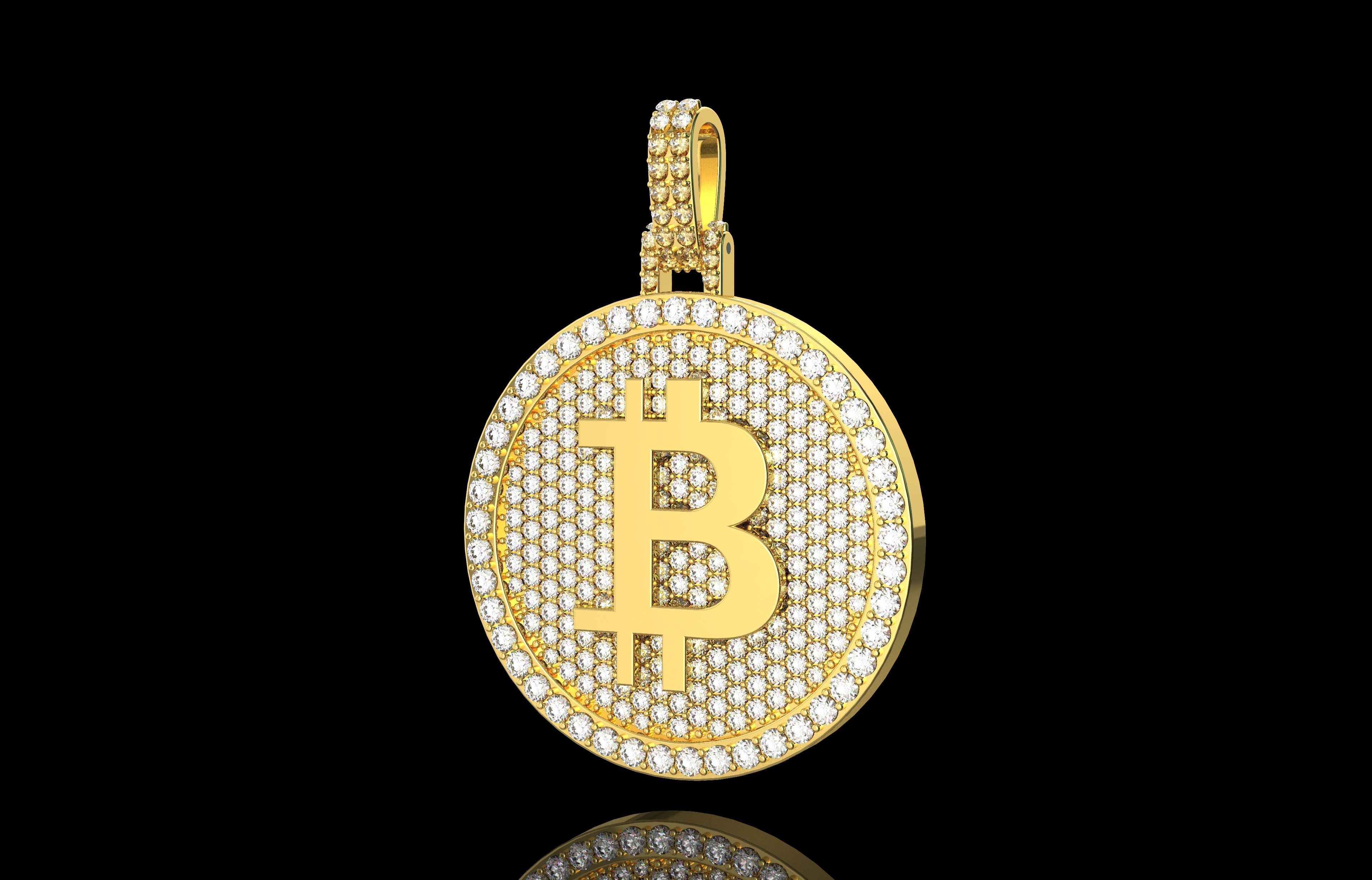 Pendants Bitcoin Number 23 3D print model_10