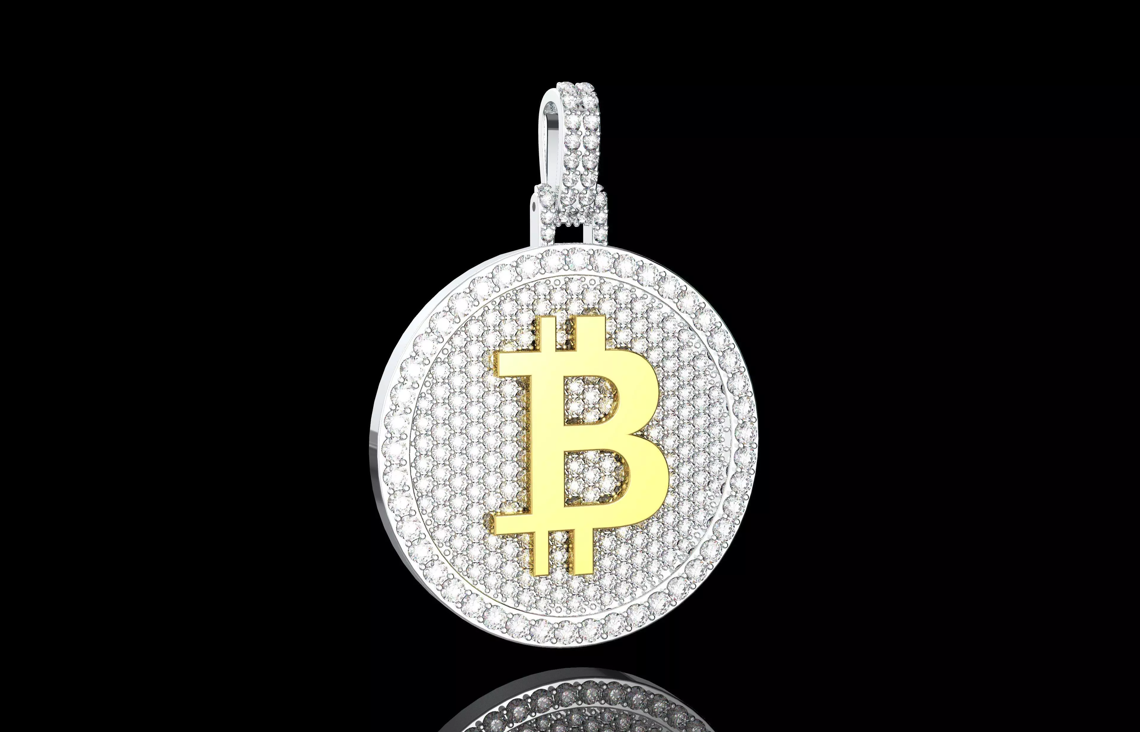 Pendants Bitcoin Number 23 3D print model_0