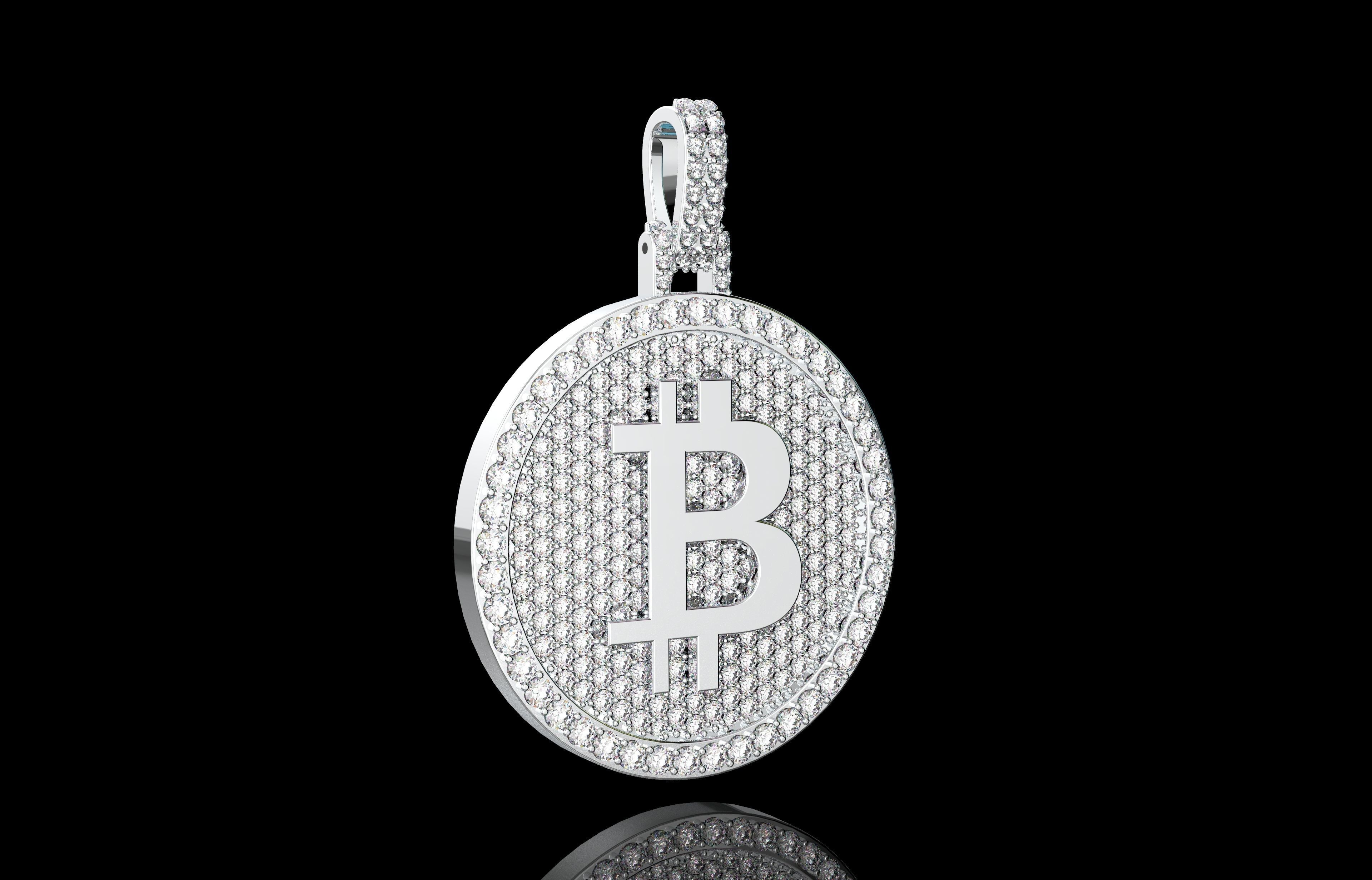 Pendants Bitcoin Number 23 3D print model_5