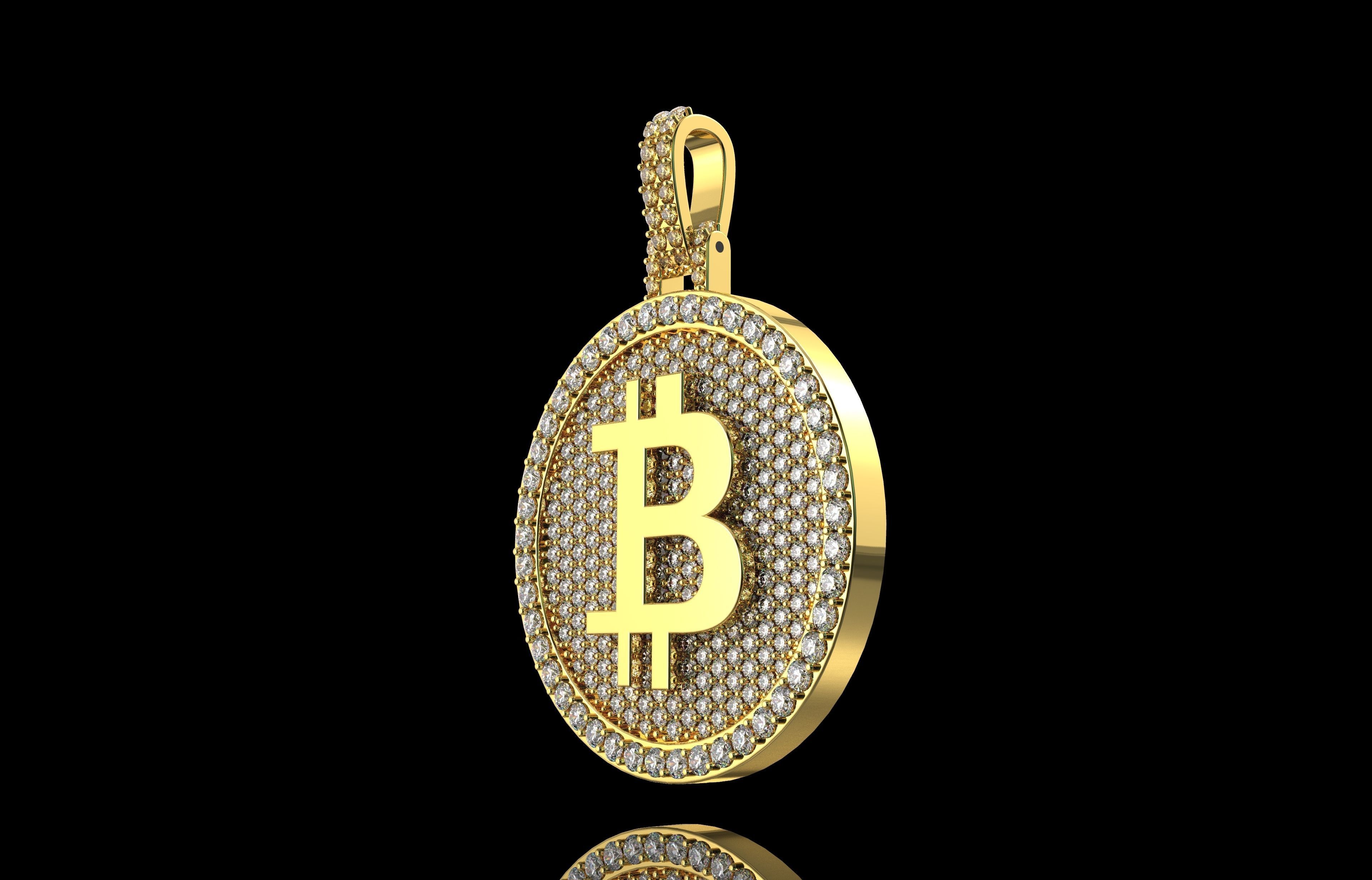 Pendants Bitcoin Number 23 3D print model_12
