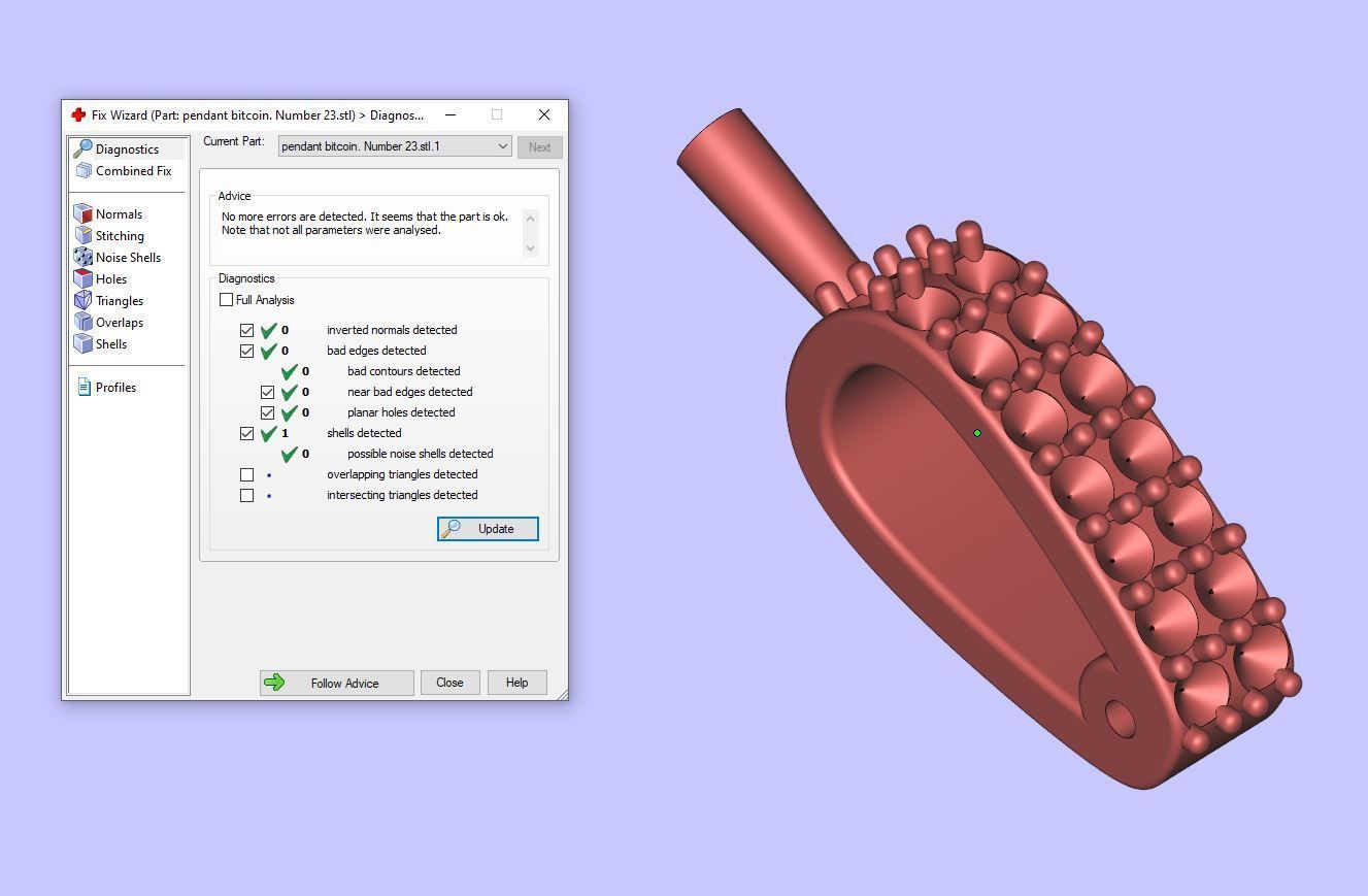 Pendants Bitcoin Number 23 3D print model_36