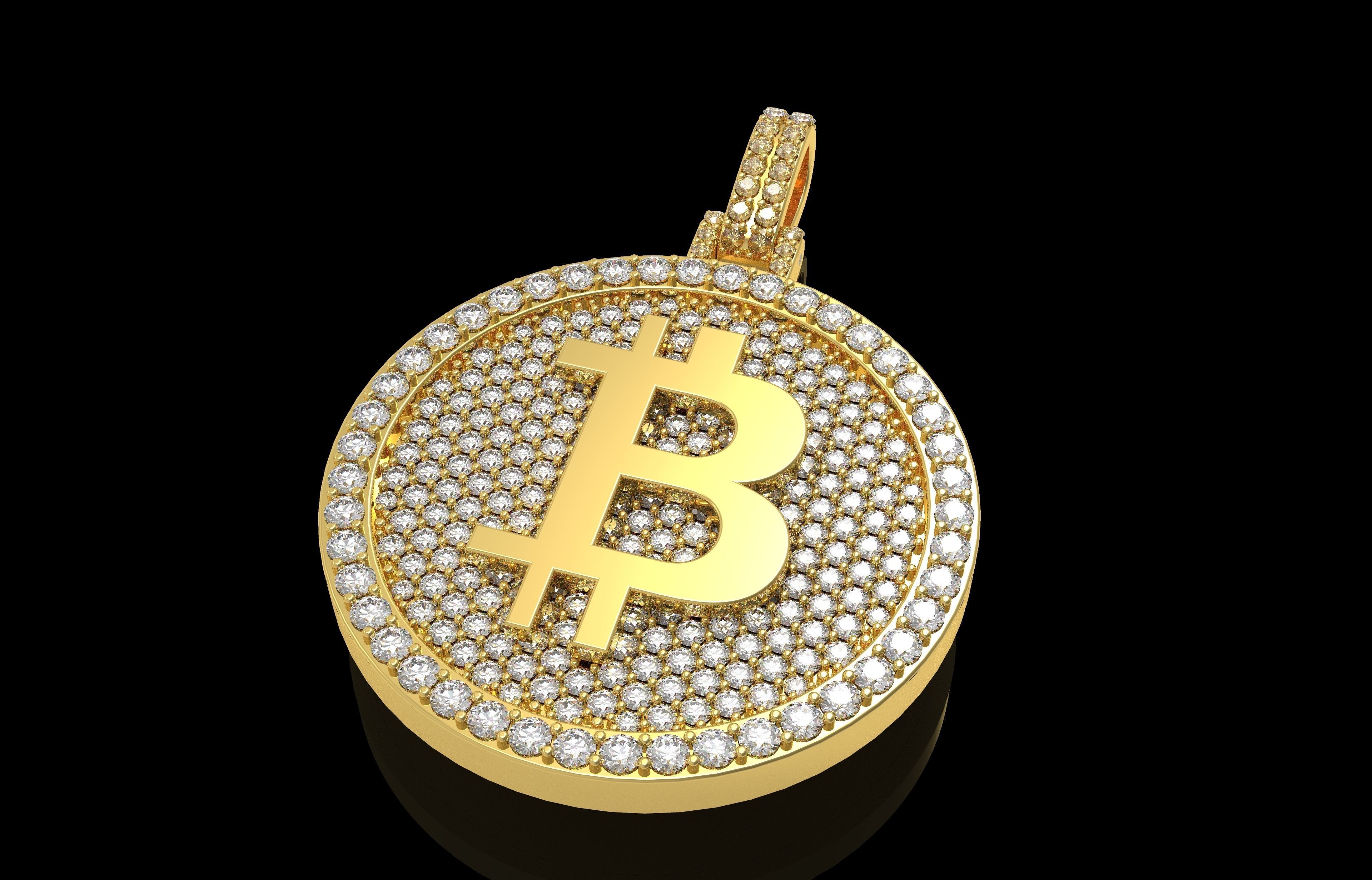 Pendants Bitcoin Number 23 3D print model_29