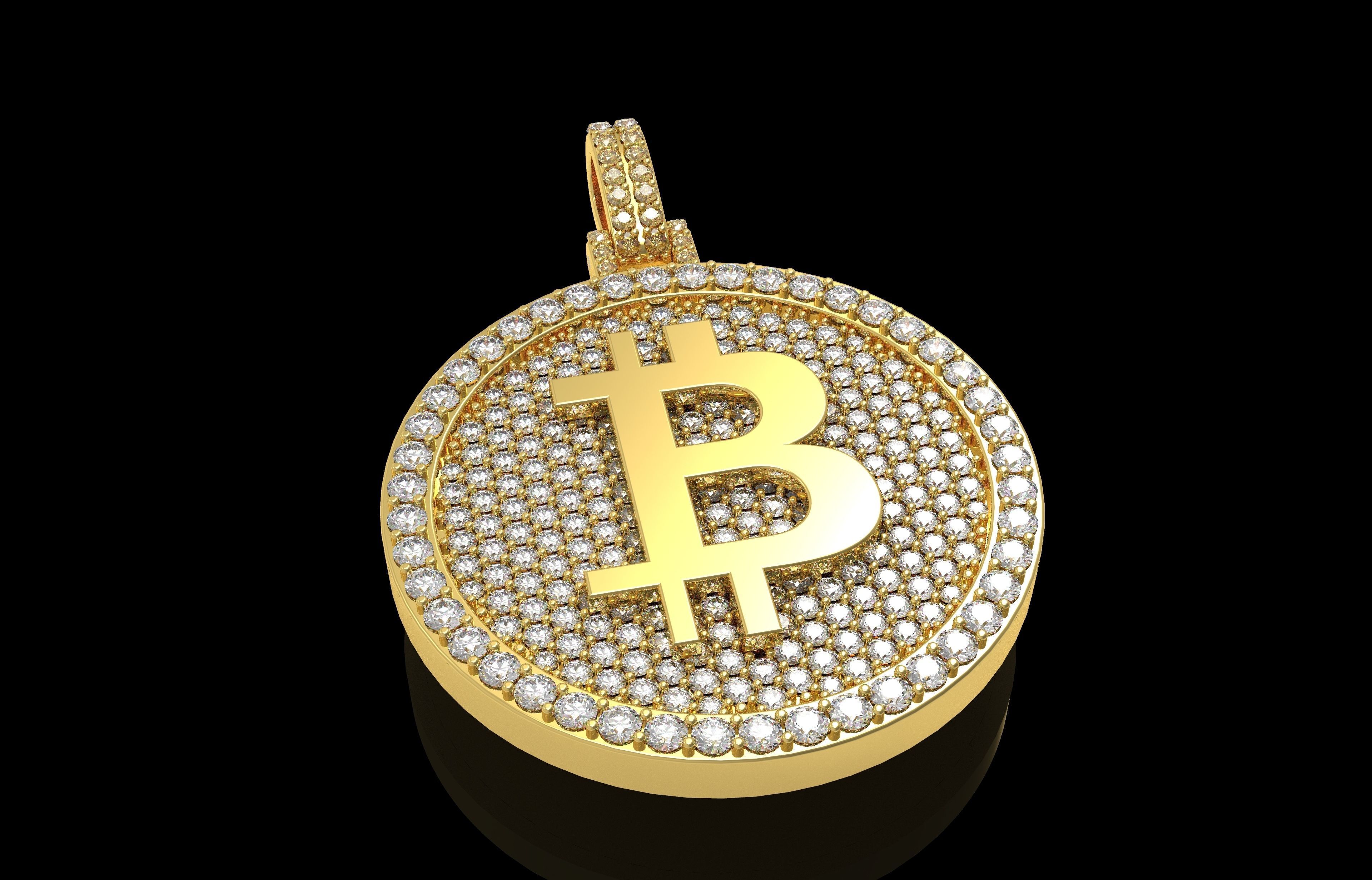 Pendants Bitcoin Number 23 3D print model_28
