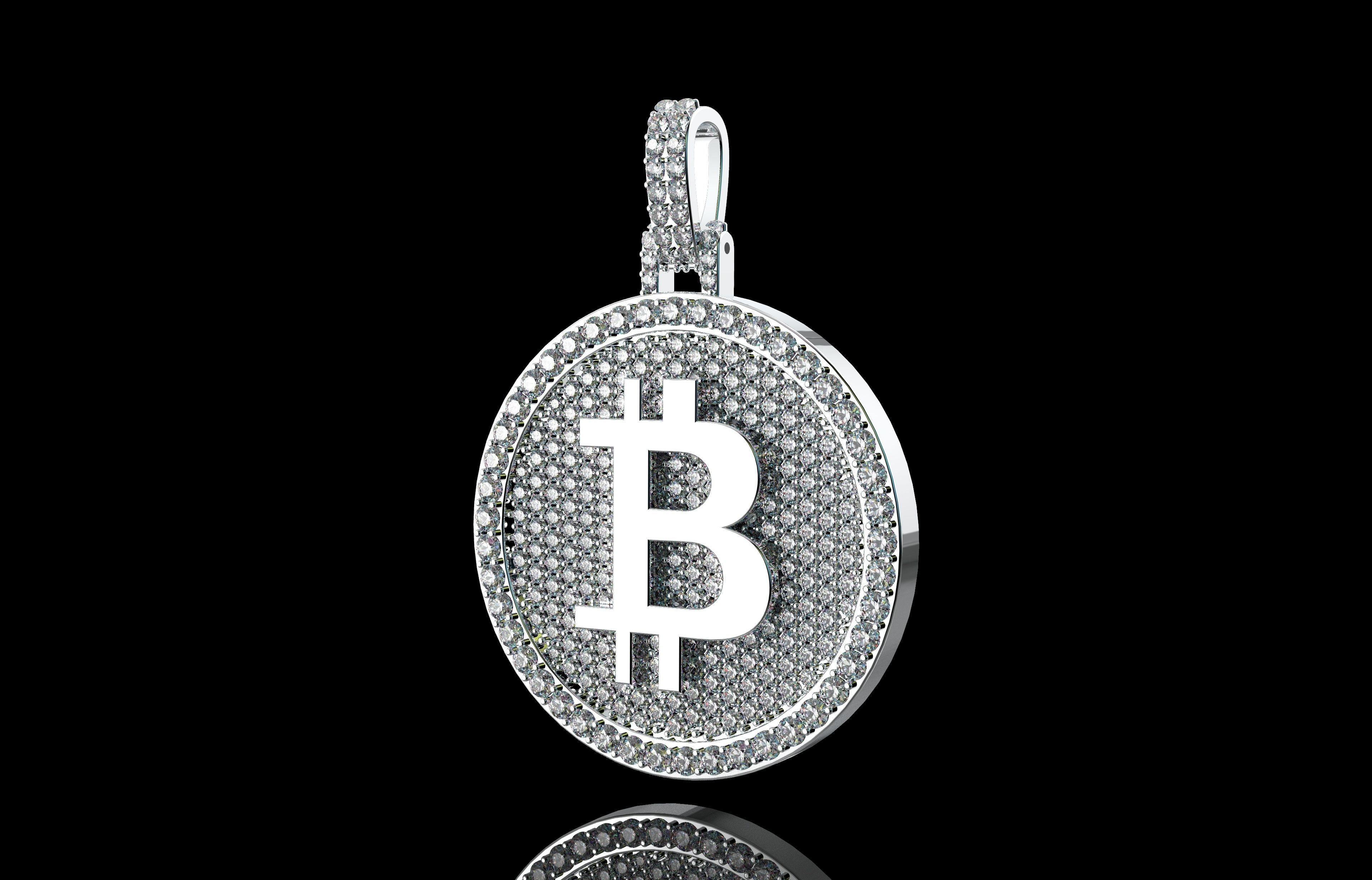 Pendants Bitcoin Number 23 3D print model_4