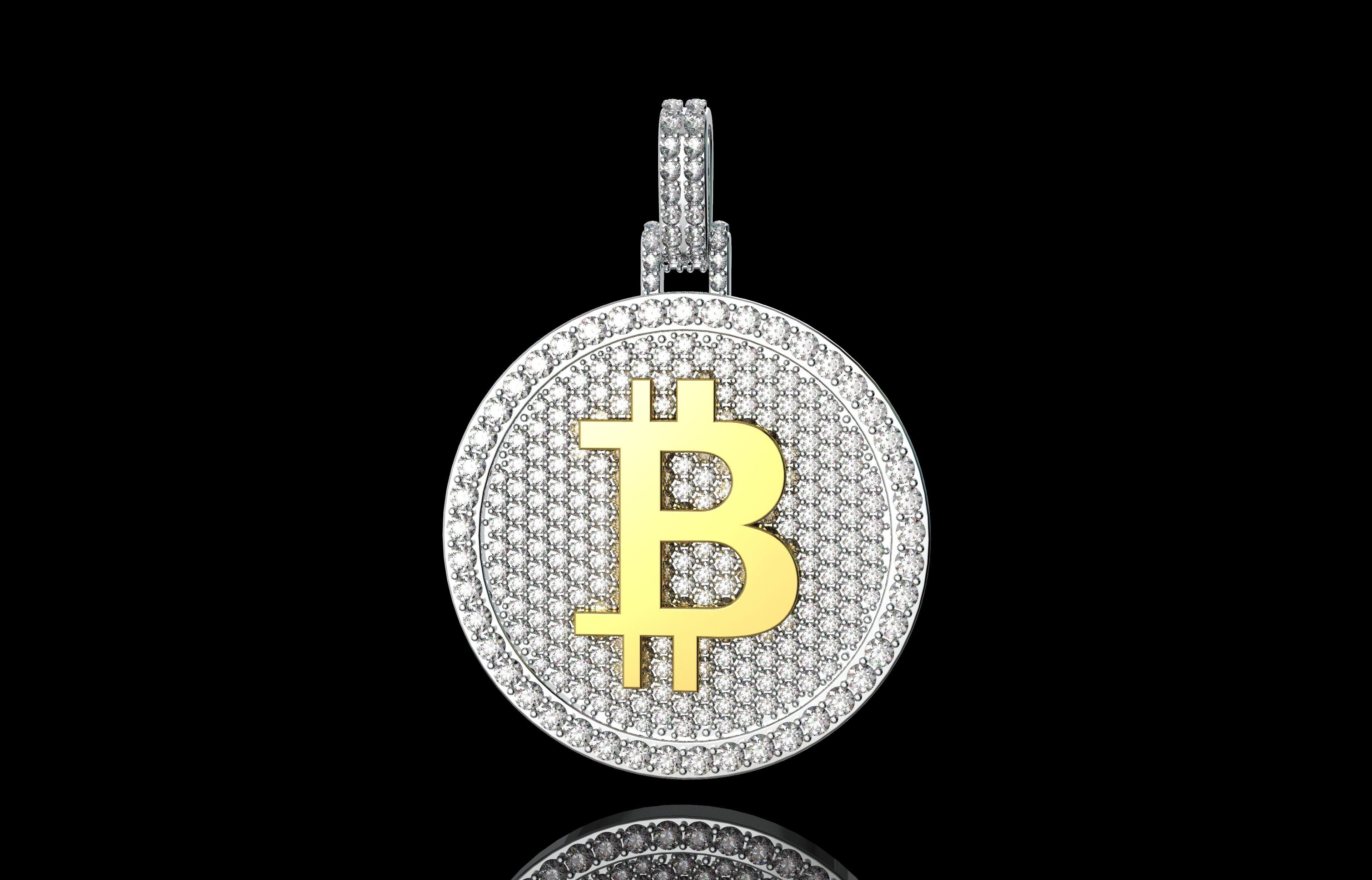 Pendants Bitcoin Number 23 3D print model_1