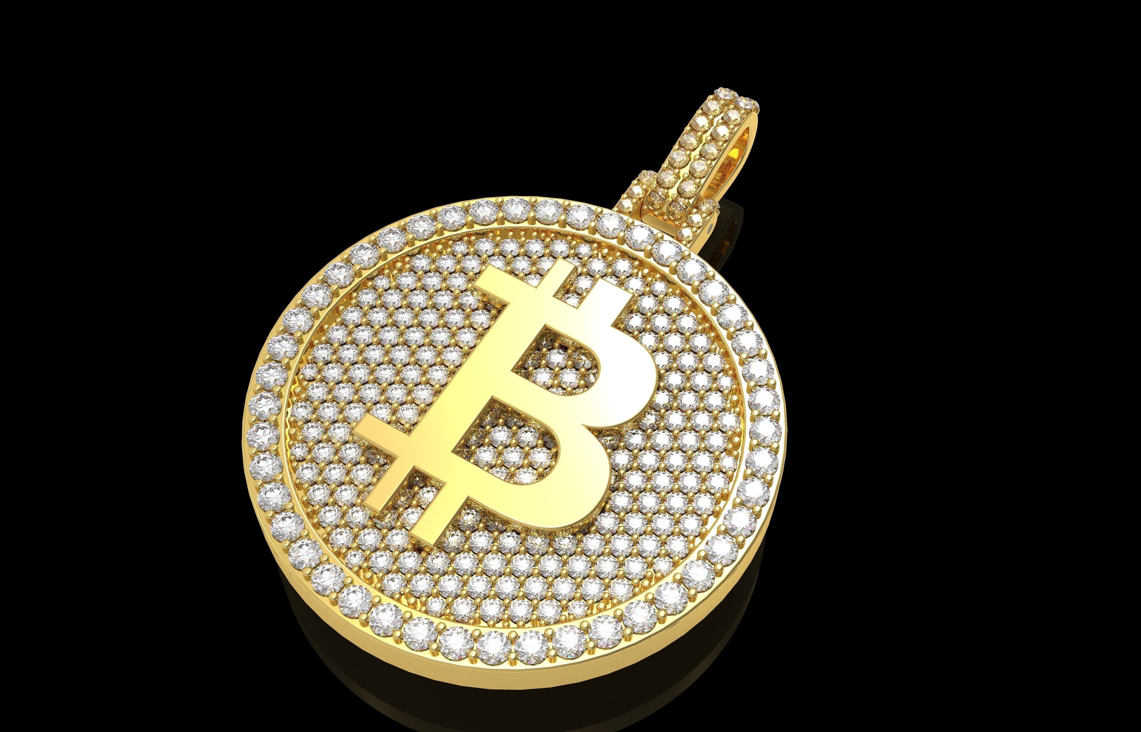 Pendants Bitcoin Number 23 3D print model_24