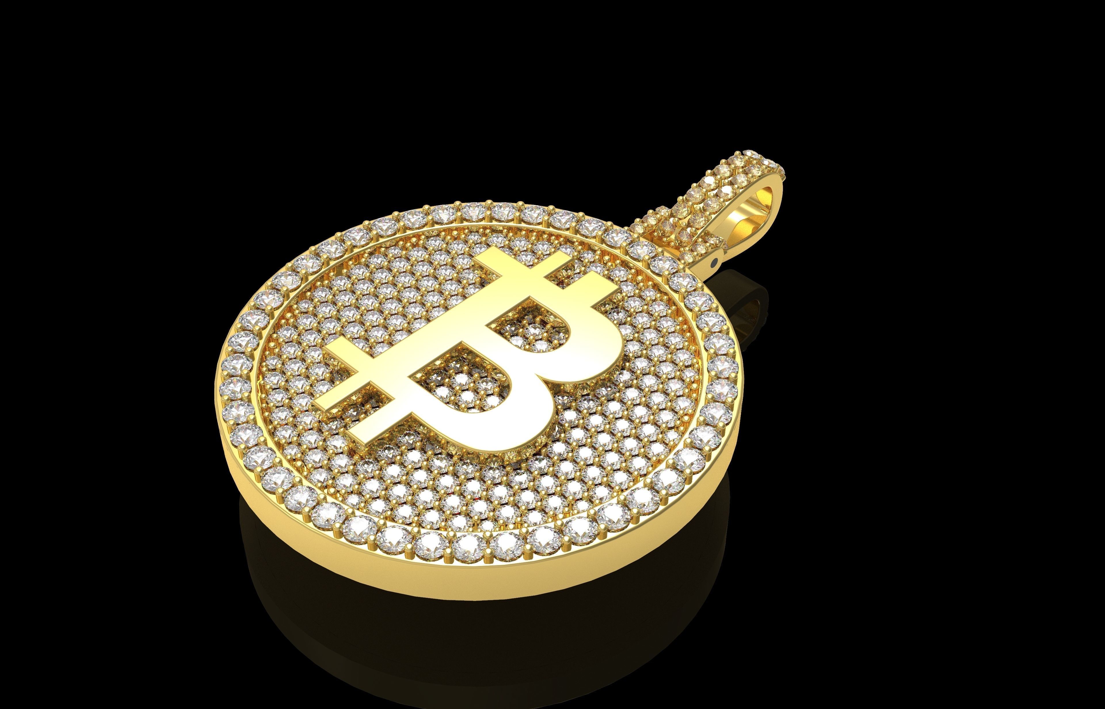 Pendants Bitcoin Number 23 3D print model_26