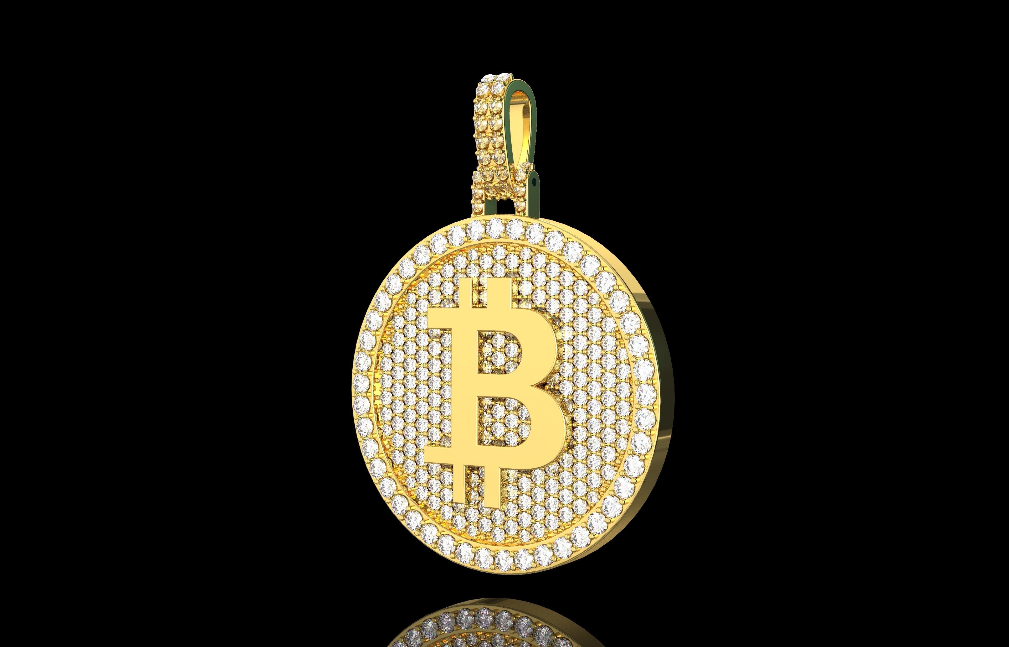 Pendants Bitcoin Number 23 3D print model_8
