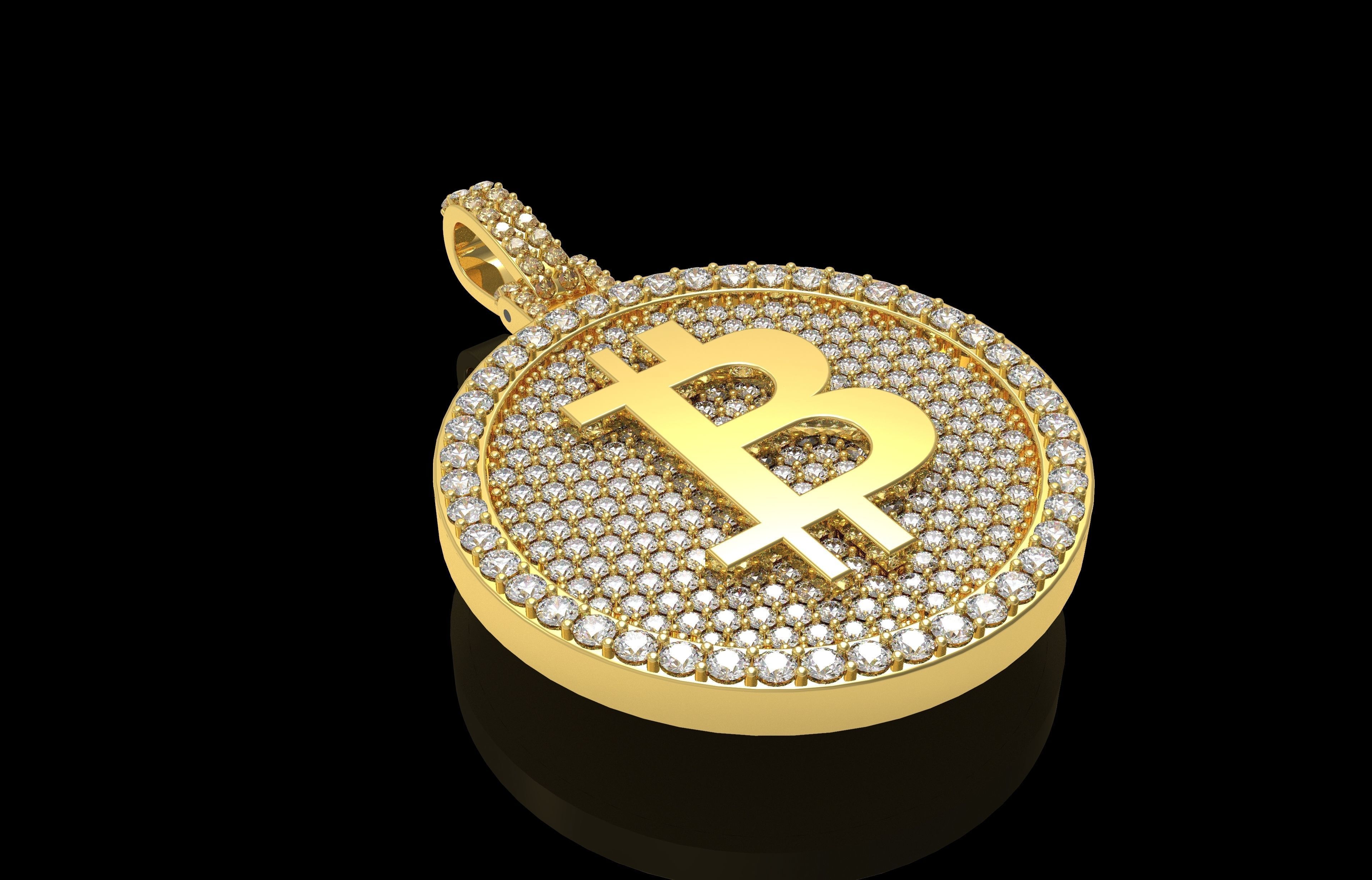 Pendants Bitcoin Number 23 3D print model_23