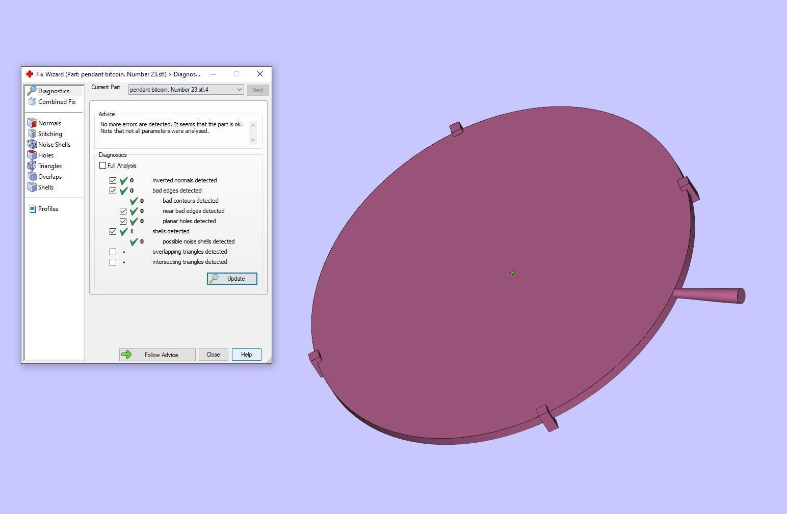 Pendants Bitcoin Number 23 3D print model_39