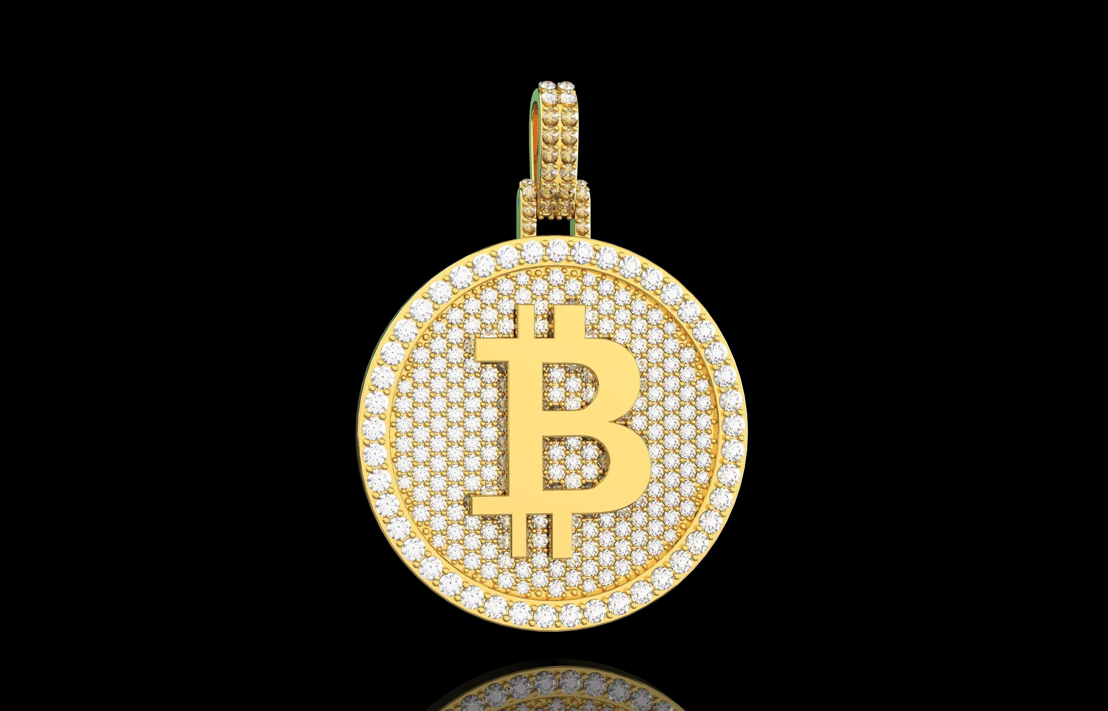 Pendants Bitcoin Number 23 3D print model_20