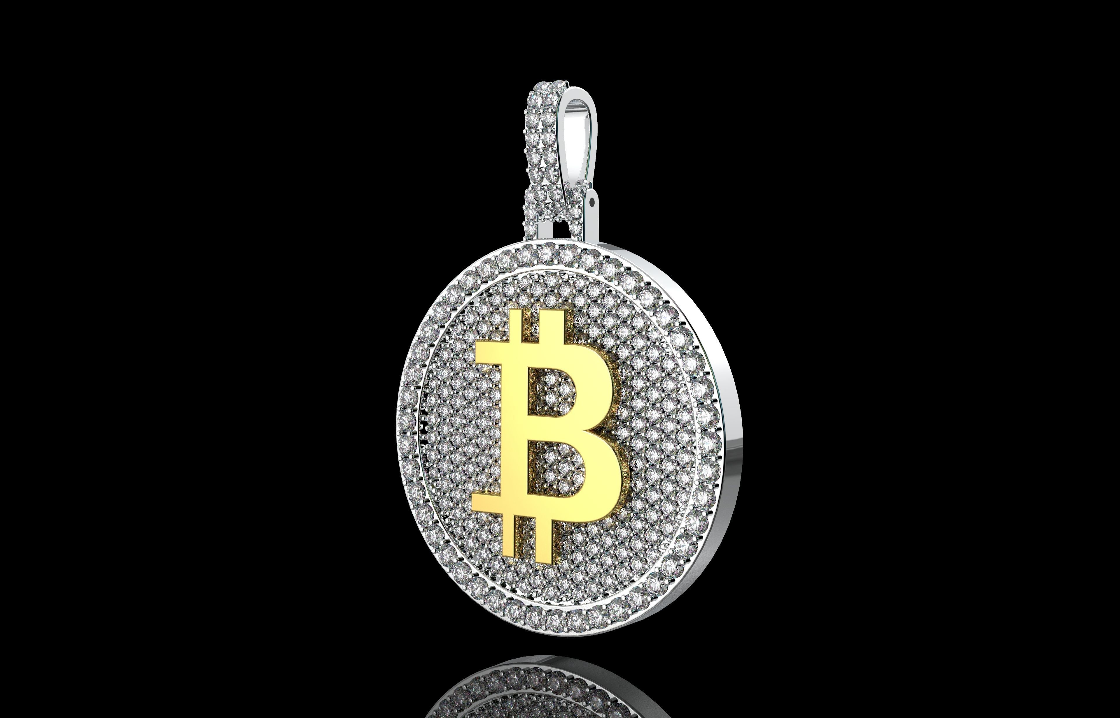 Pendants Bitcoin Number 23 3D print model_3