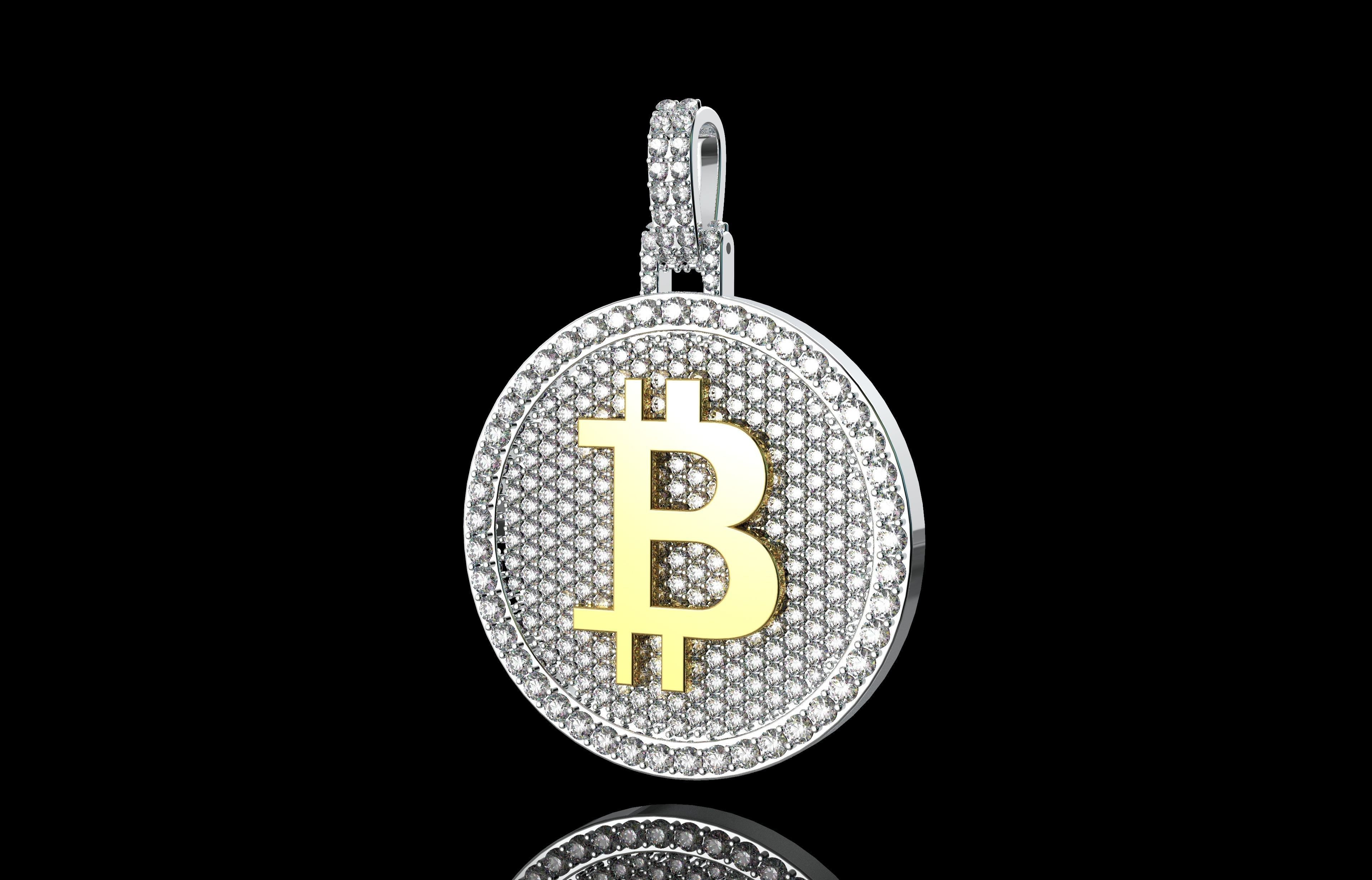 Pendants Bitcoin Number 23 3D print model_2
