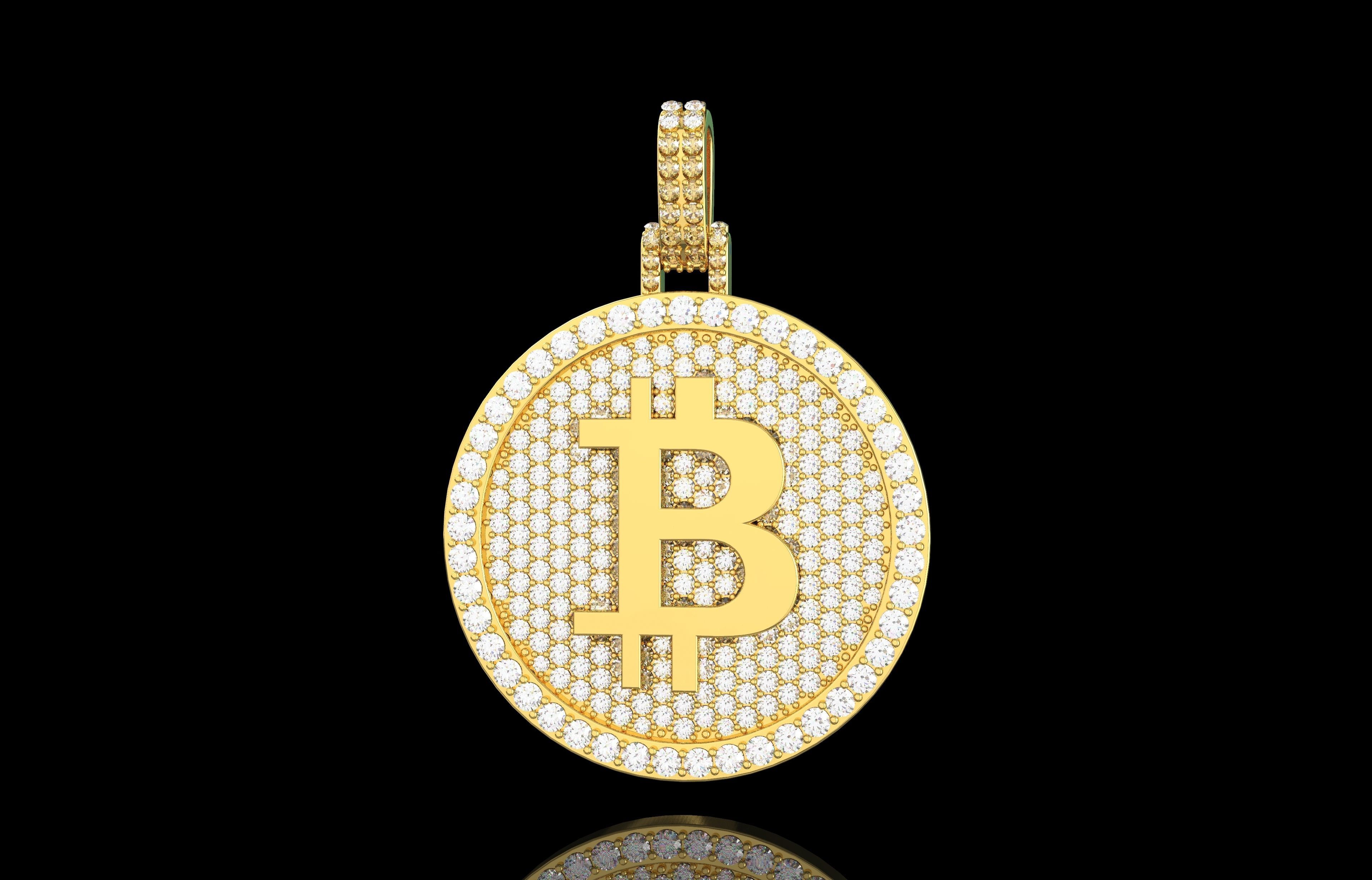 Pendants Bitcoin Number 23 3D print model_6