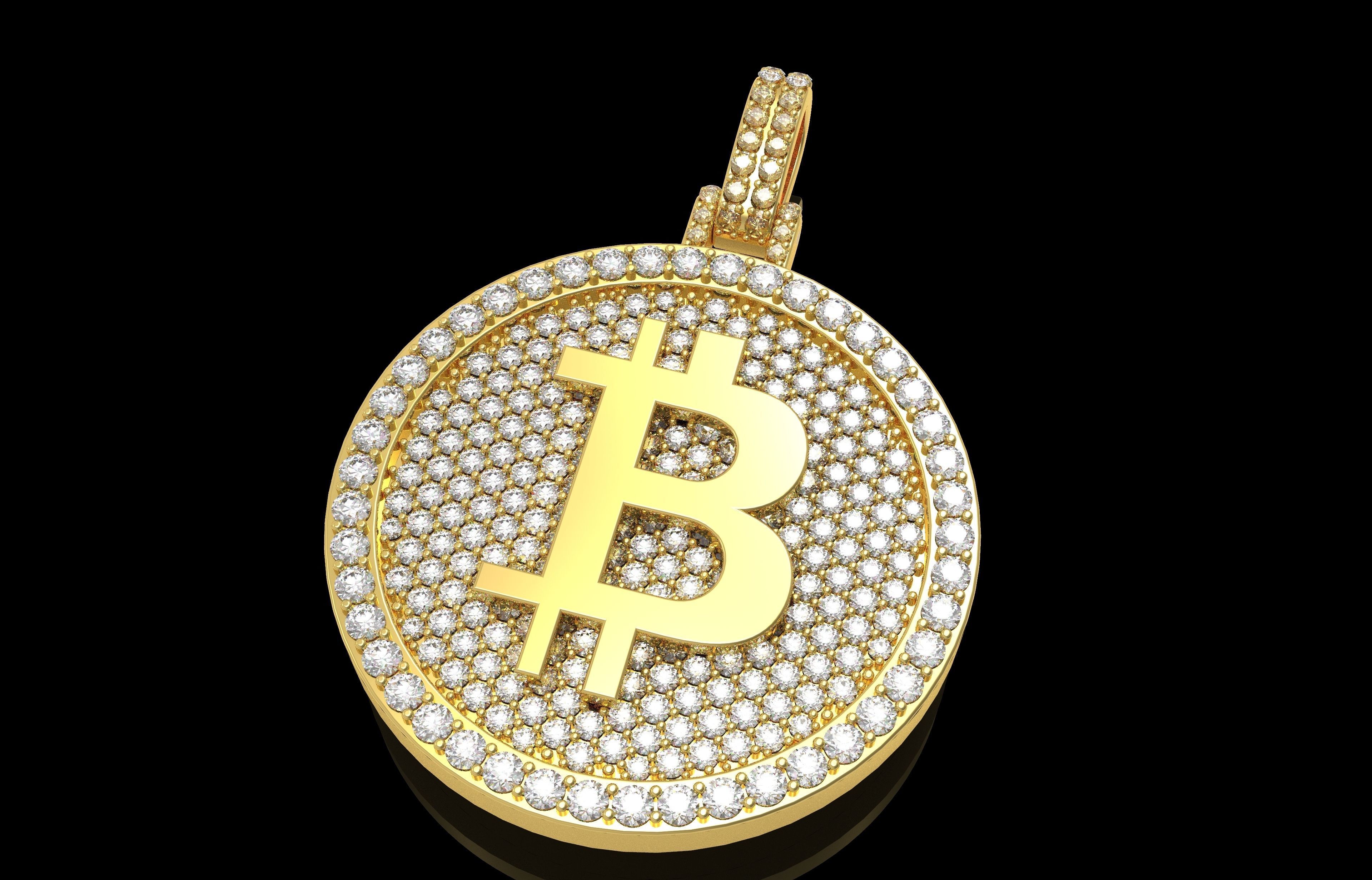 Pendants Bitcoin Number 23 3D print model_25