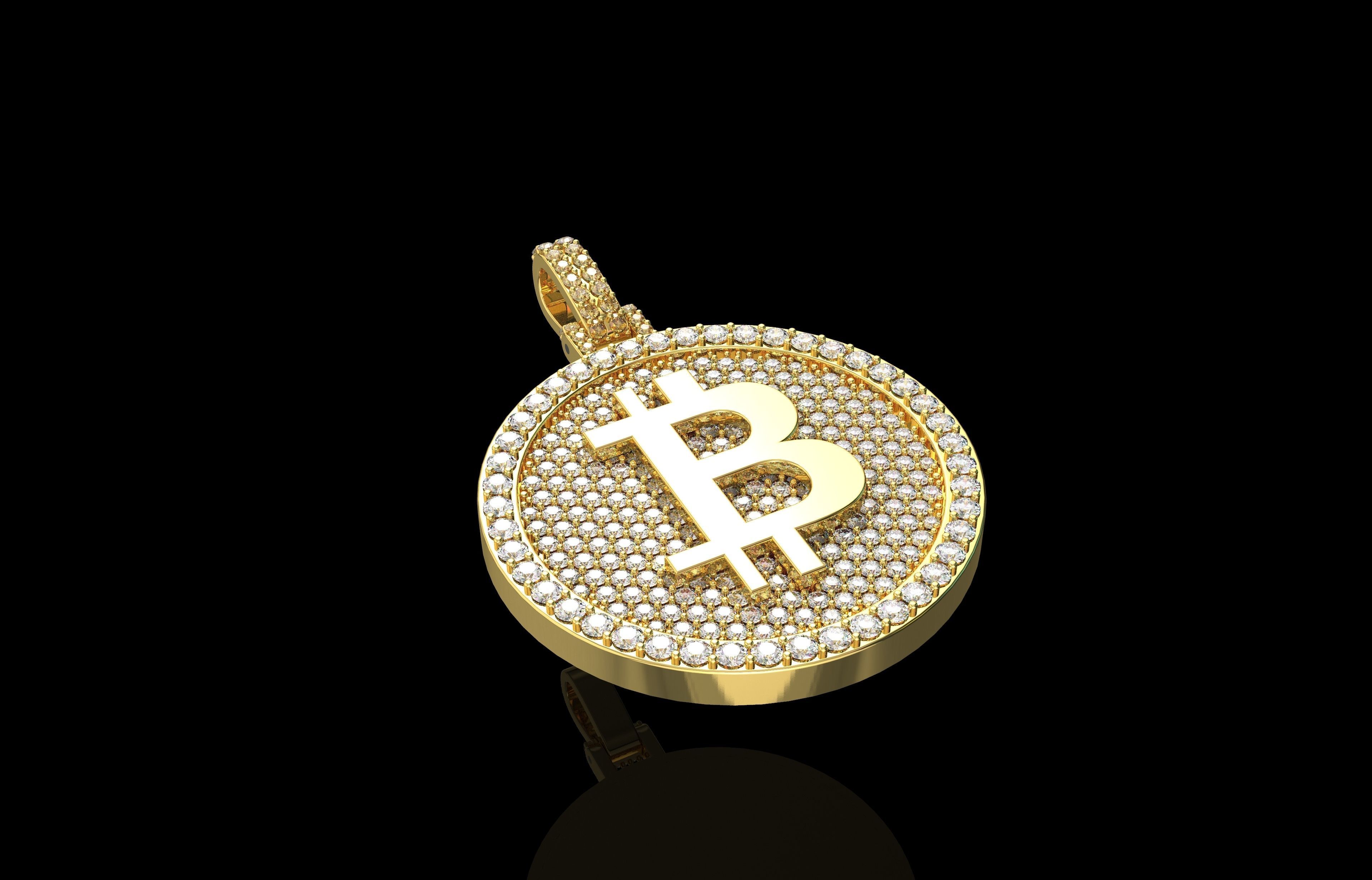 Pendants Bitcoin Number 23 3D print model_21