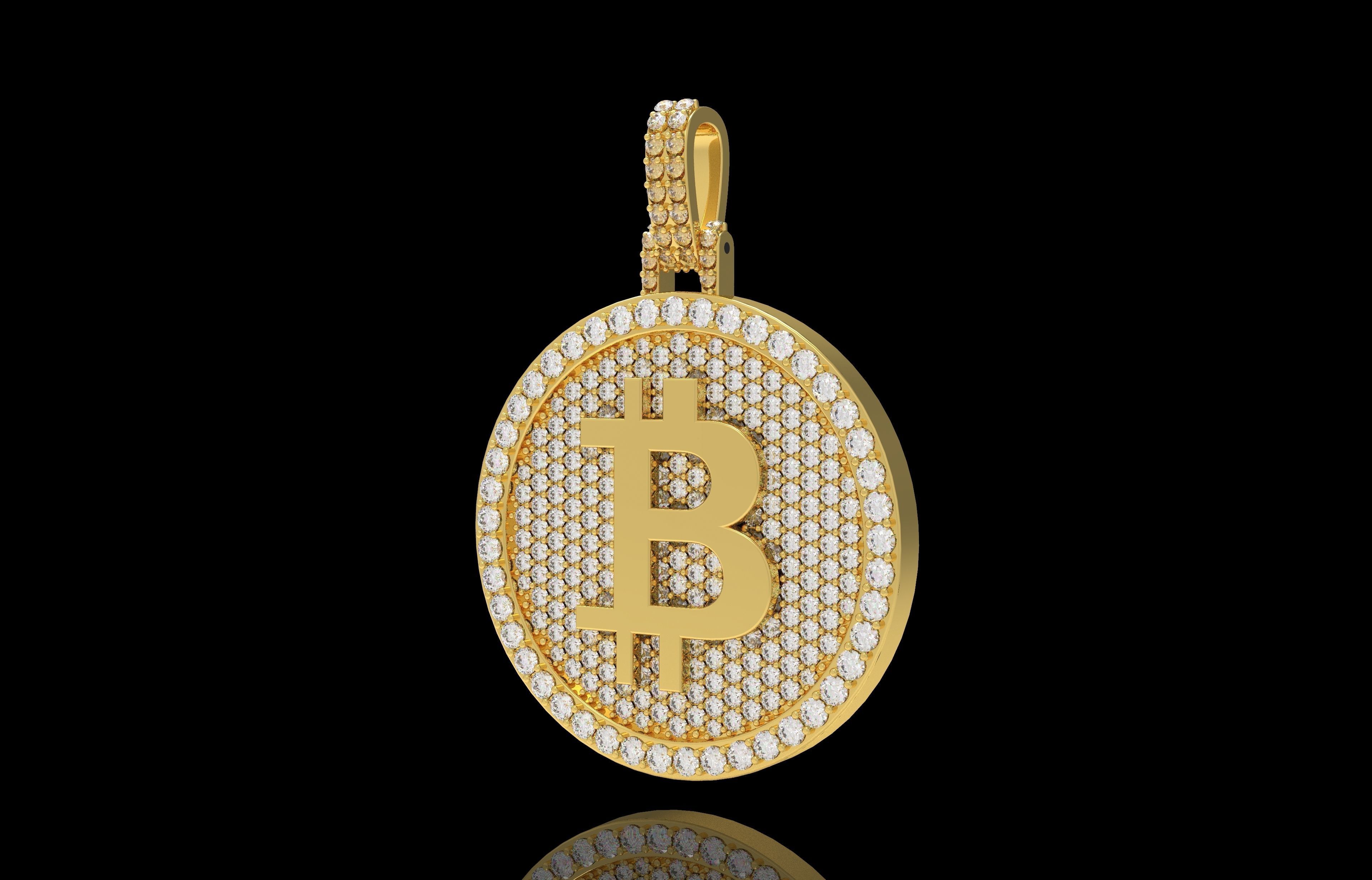 Pendants Bitcoin Number 23 3D print model_9