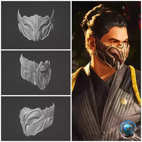 Scorpion mask from MK1 -  Valour of the Earth realm 3D print model