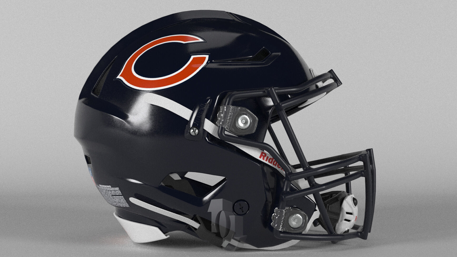 CHICAGO BEARS Helmet Football NFC NORTH PBR updated 2025 3D model_3