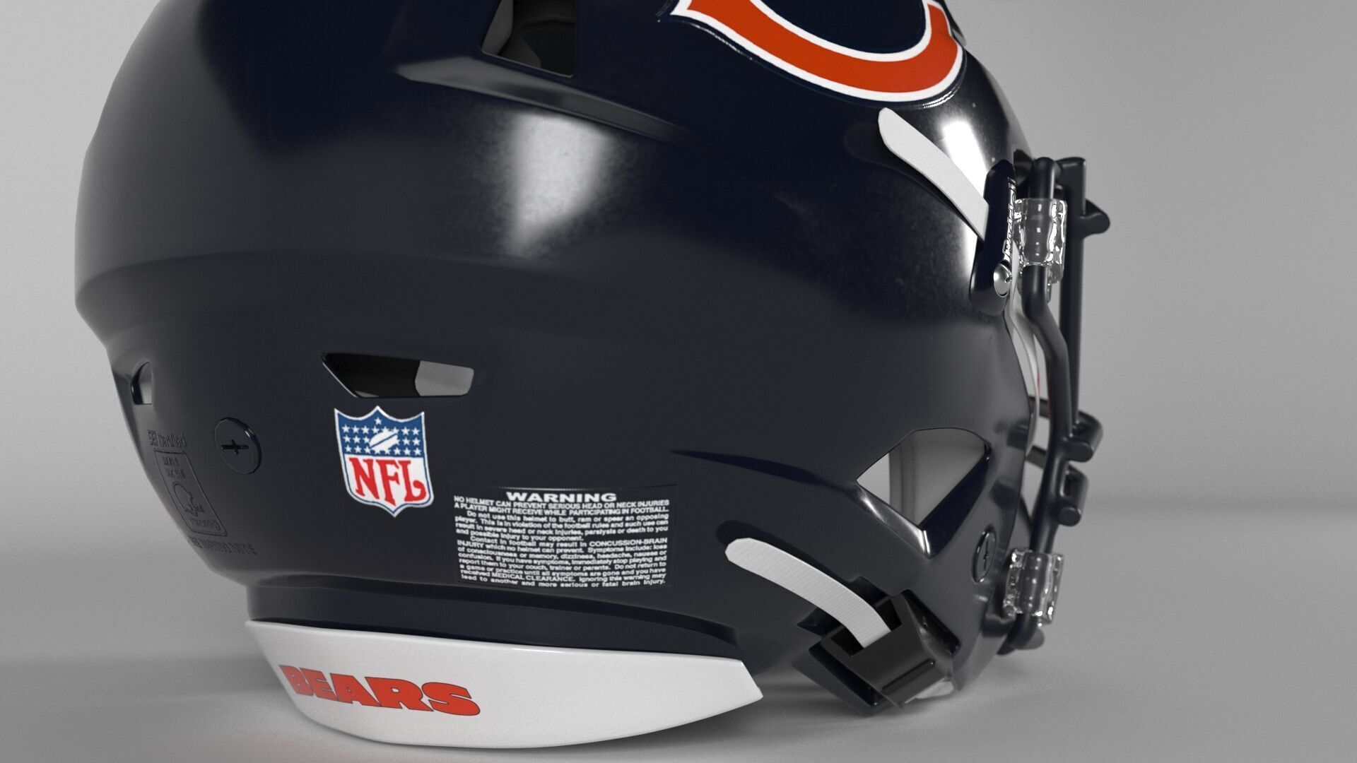 CHICAGO BEARS Helmet Football NFC NORTH PBR updated 2025 3D model_4