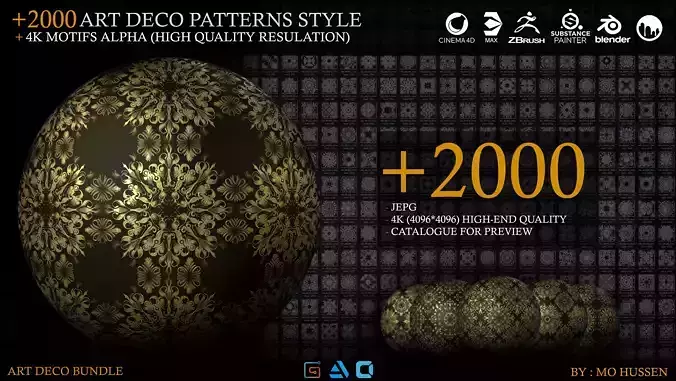 2000 Mega Art deco patterns style 