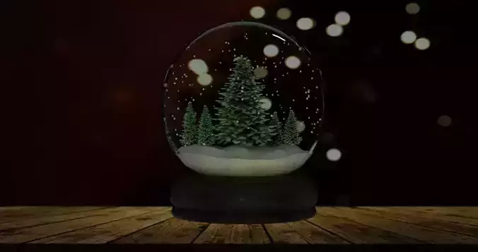 Christmas snow globe Bola de nieve de navidad