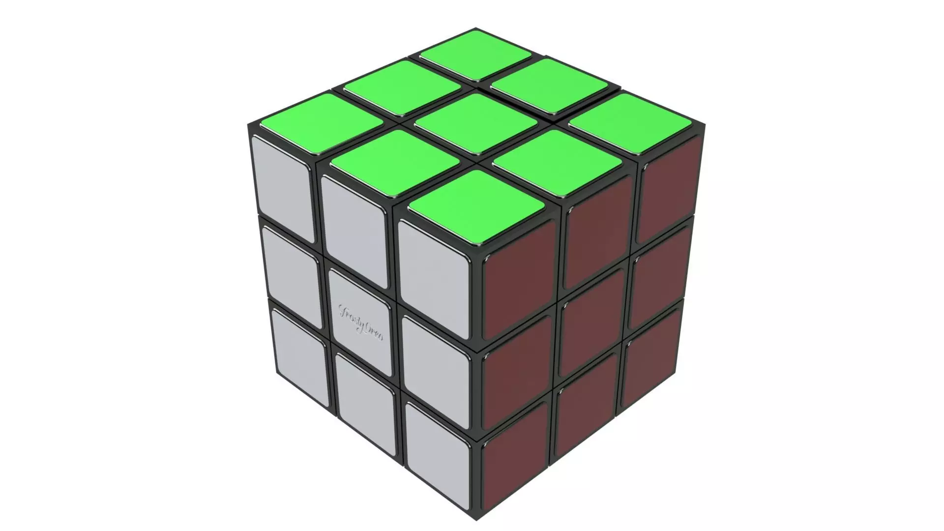 Quality Rubiks Cube 3D model_0