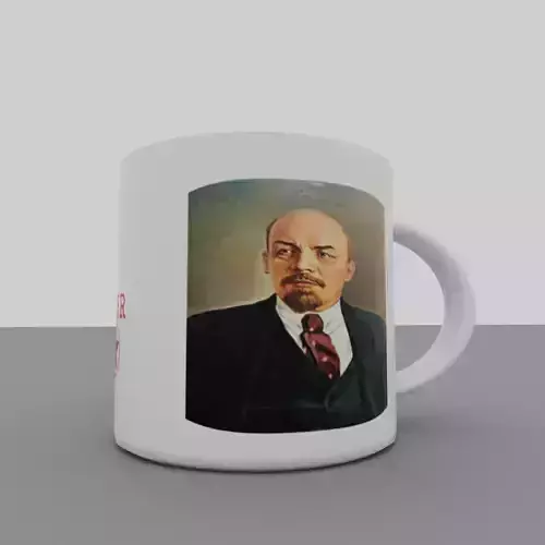 Vladimir Lenin mug Low-poly 3D model
