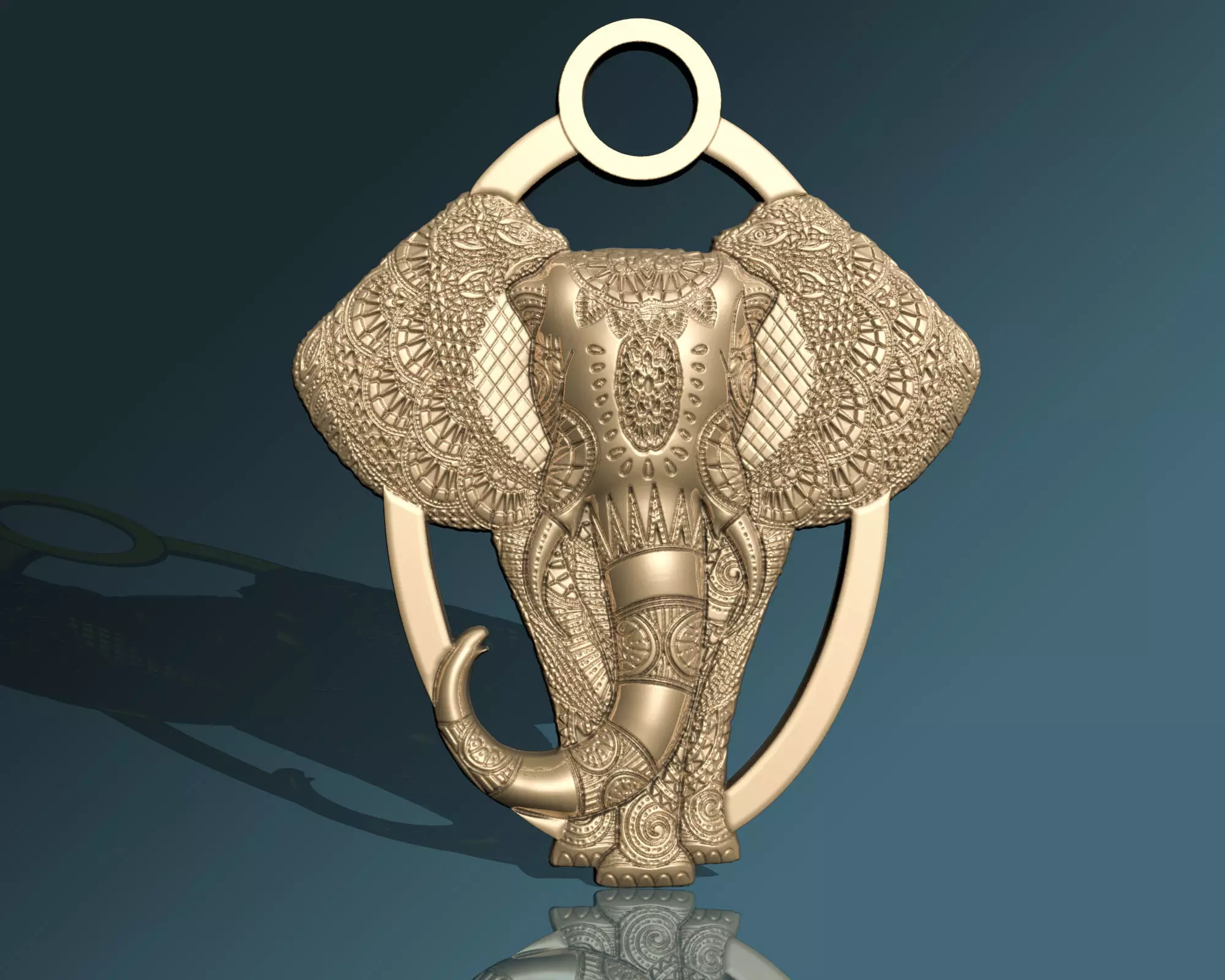 ELEPHANT PENDANT M02 3D print model