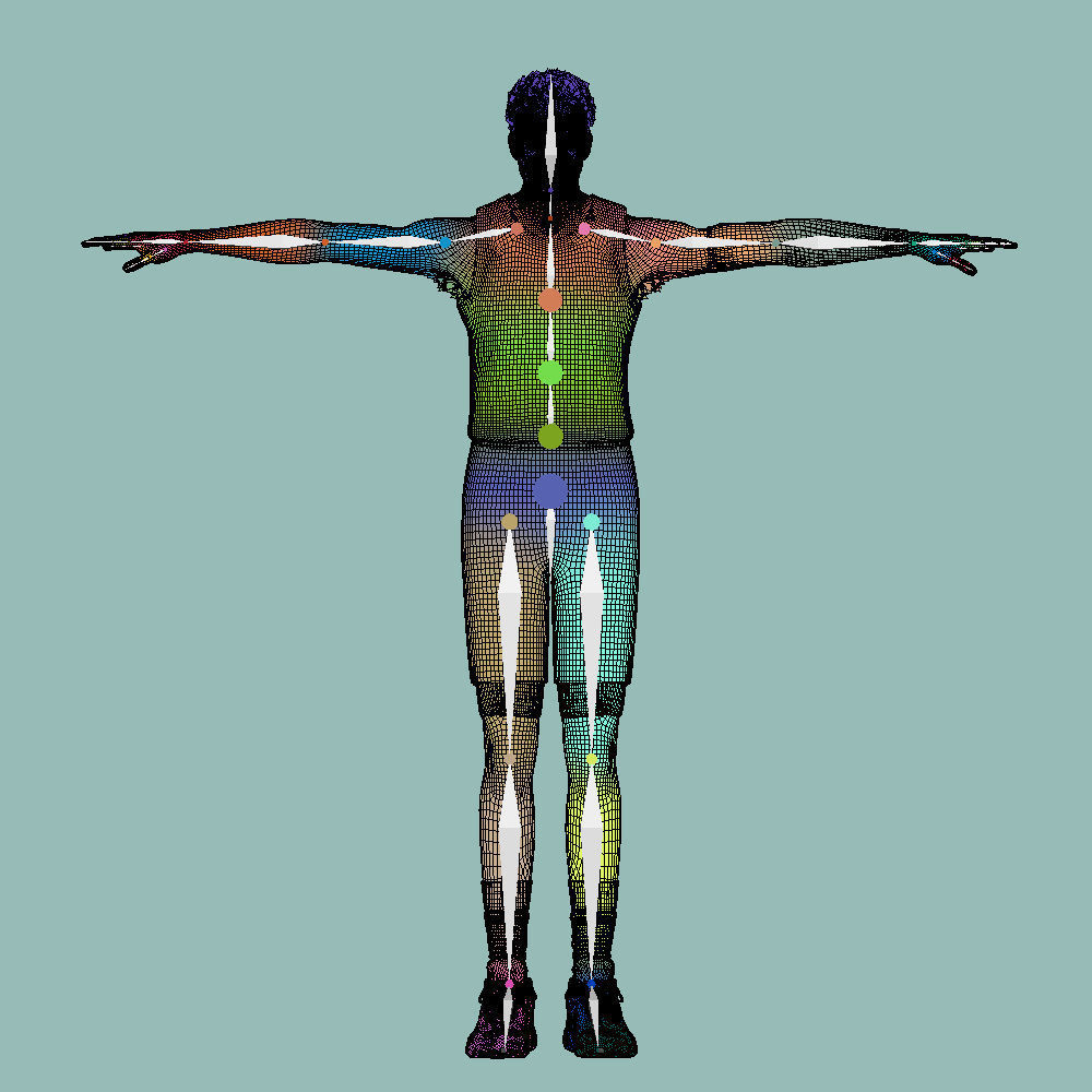 T-Pose Rigged Rui Hachimura Los Angeles Lakers NBA 3D model_6