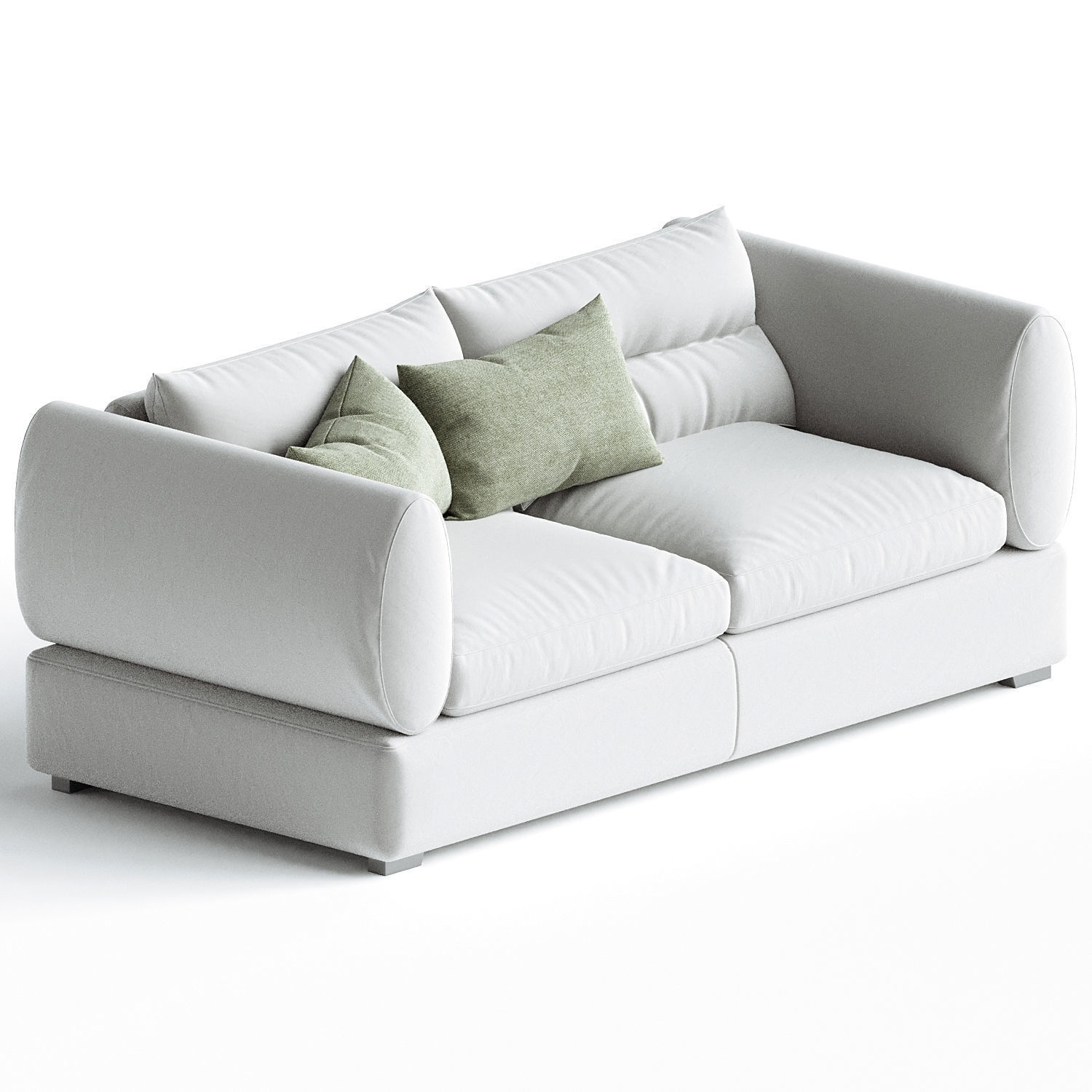 Blanche Parma Sofa Set 01 3D model_3