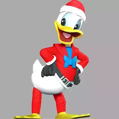 Donald Duck Merry Christmas 3D print model