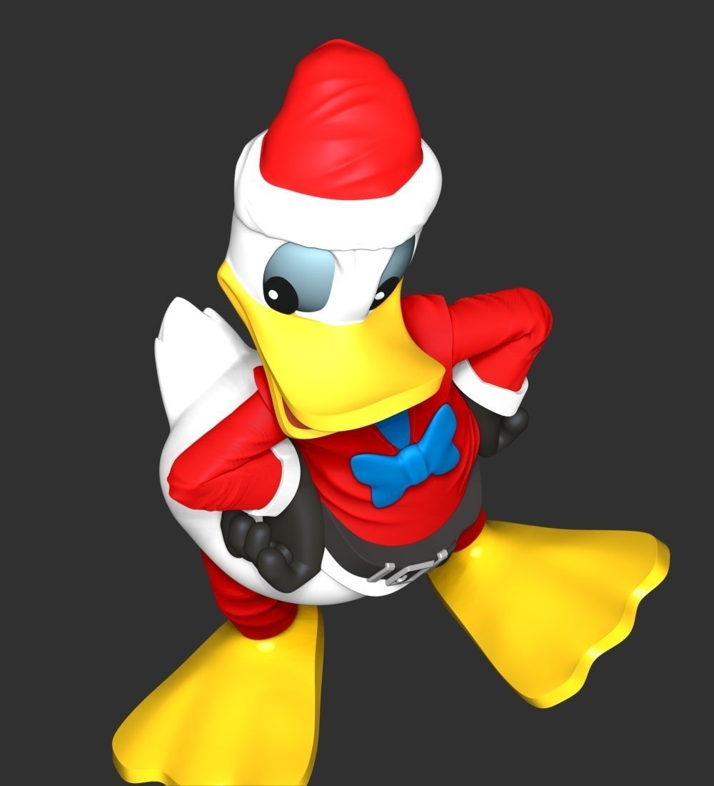 Donald Duck Merry Christmas 3D print model_8
