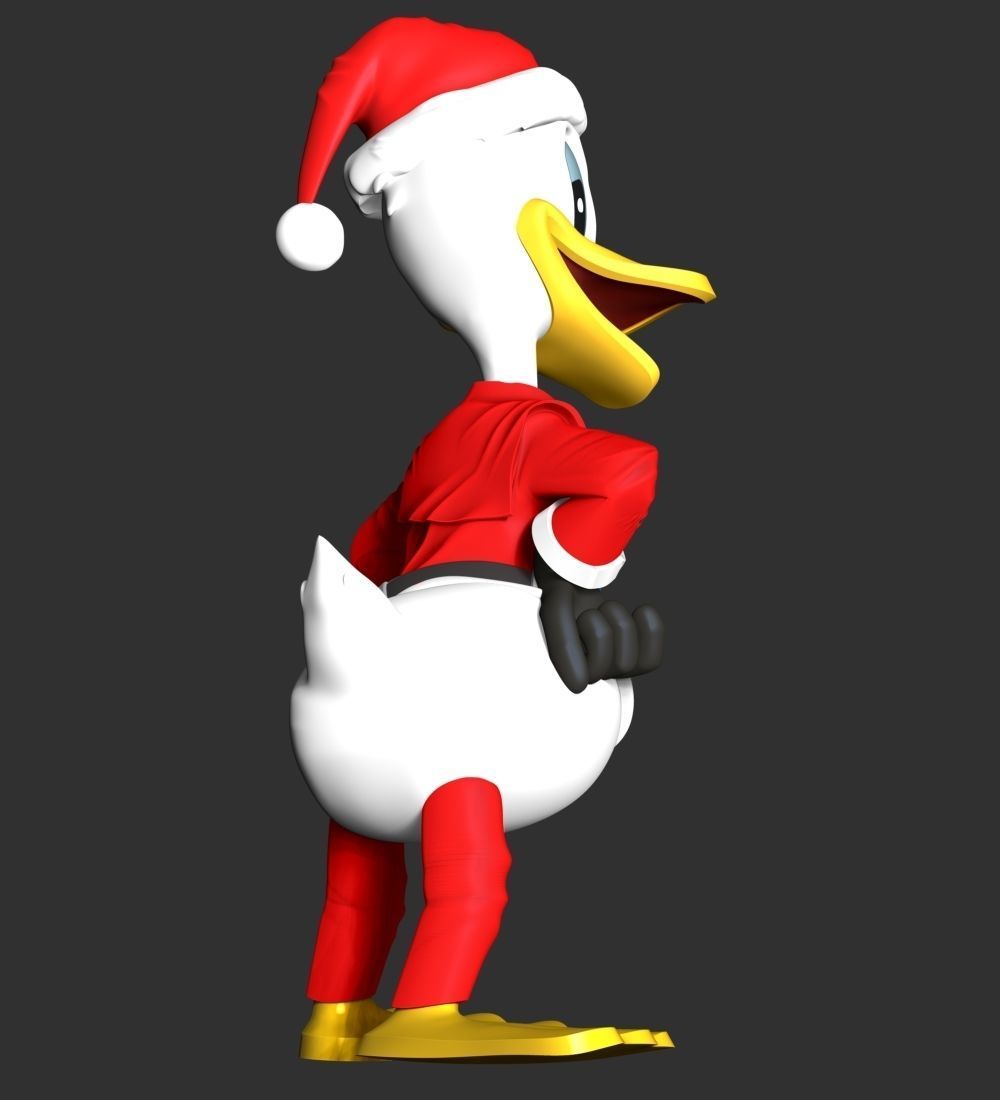 Donald Duck Merry Christmas 3D print model_9