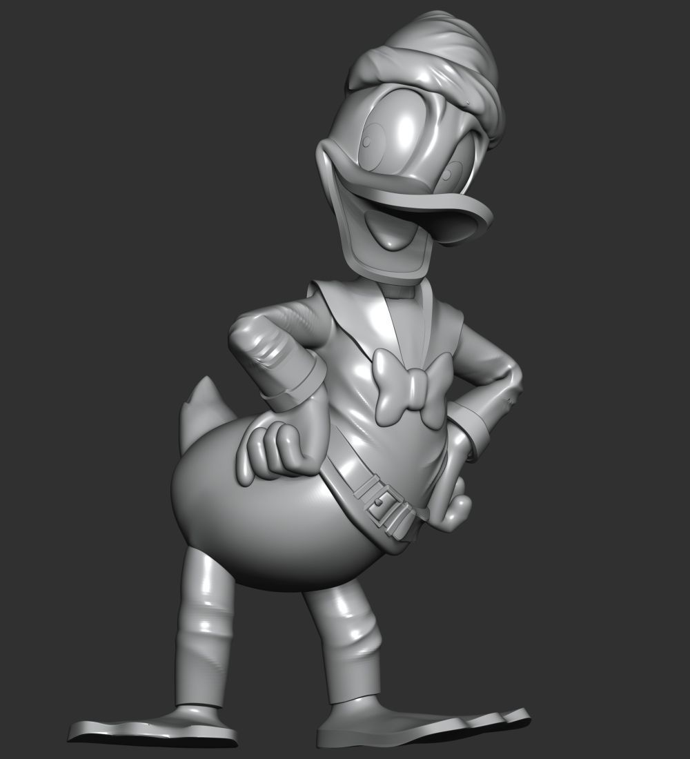 Donald Duck Merry Christmas 3D print model_4