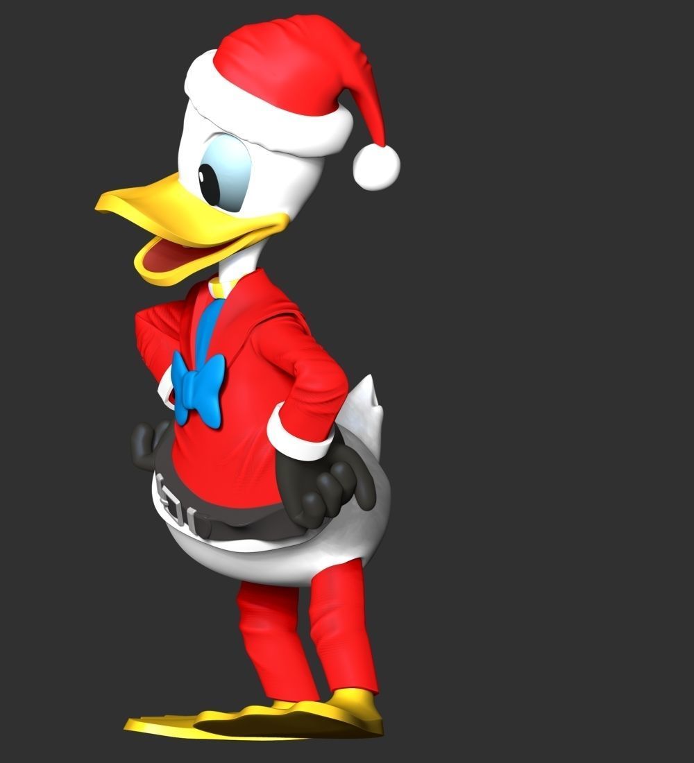 Donald Duck Merry Christmas 3D print model_6