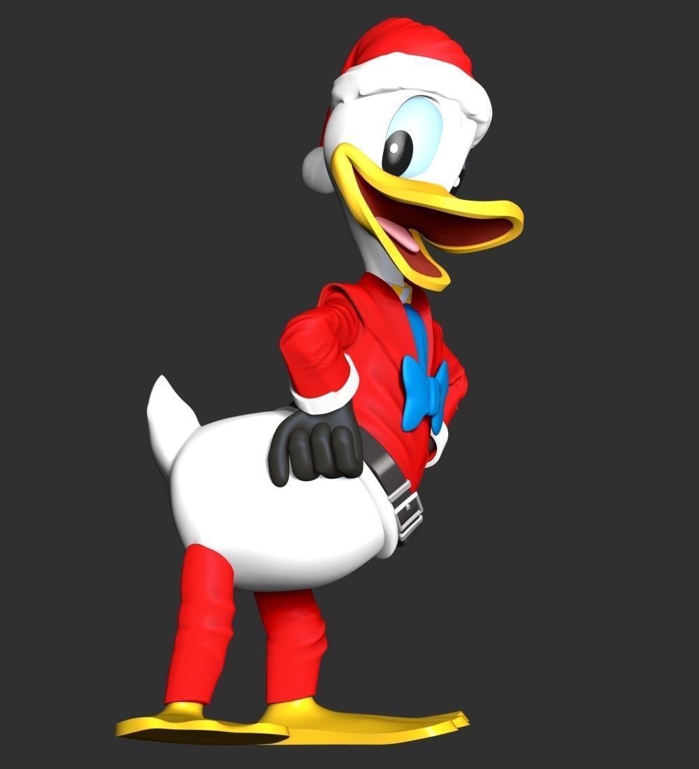 Donald Duck Merry Christmas 3D print model_5