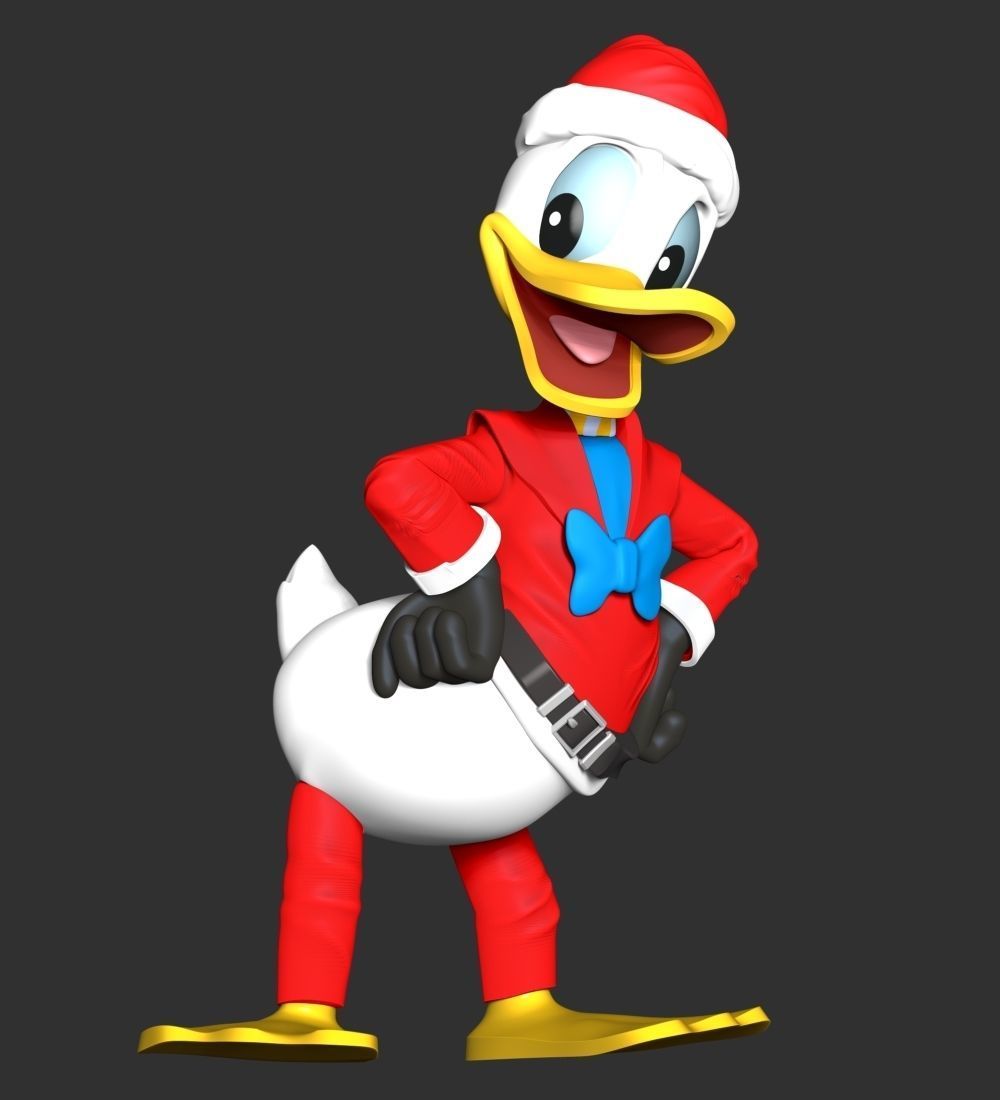 Donald Duck Merry Christmas 3D print model_7