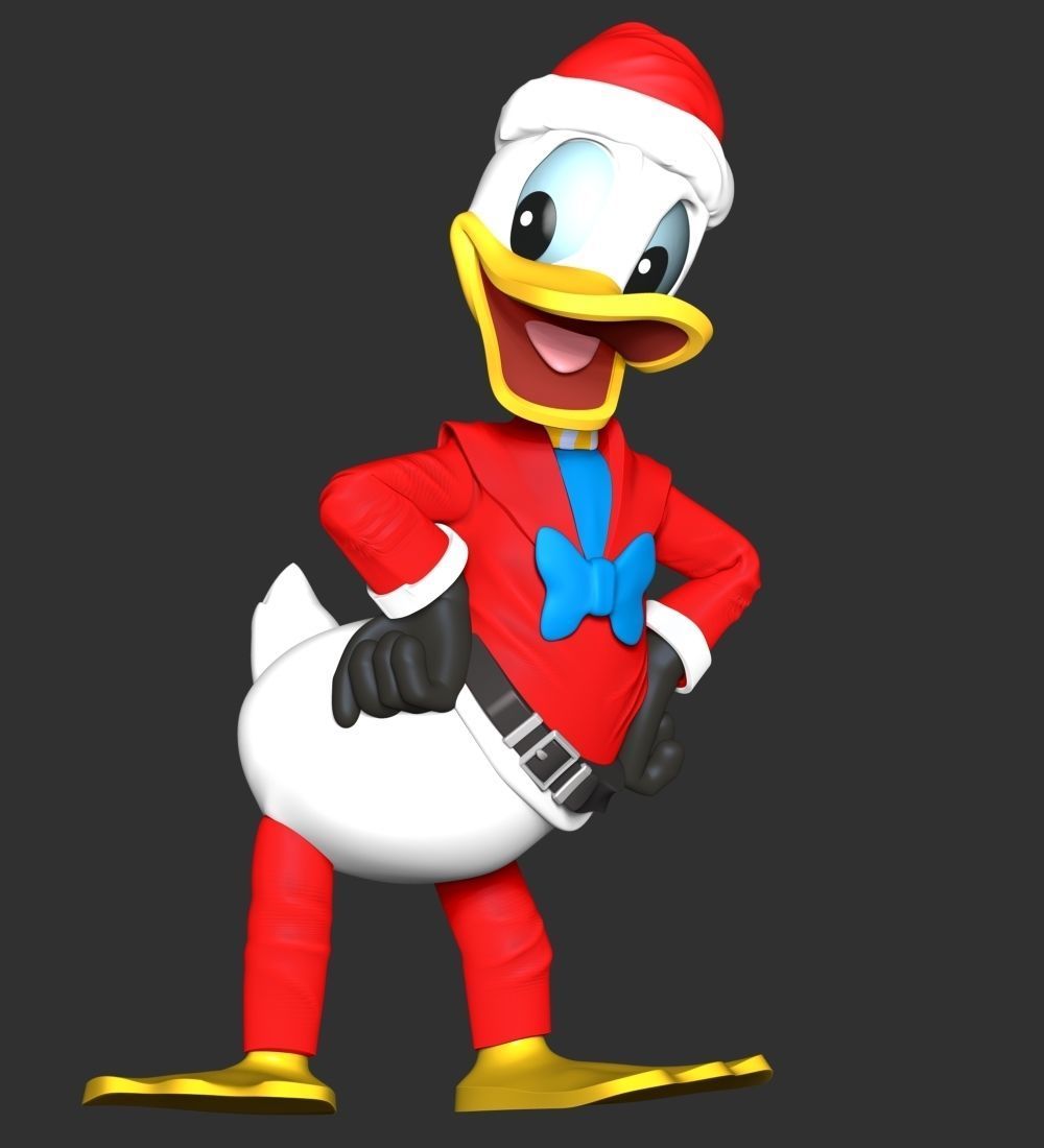 Donald Duck Merry Christmas 3D print model_2