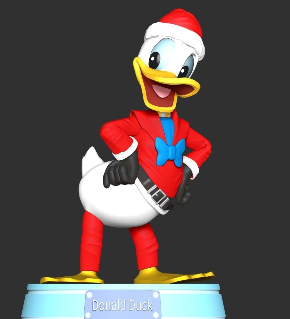 Donald Duck Merry Christmas 3D print model_1