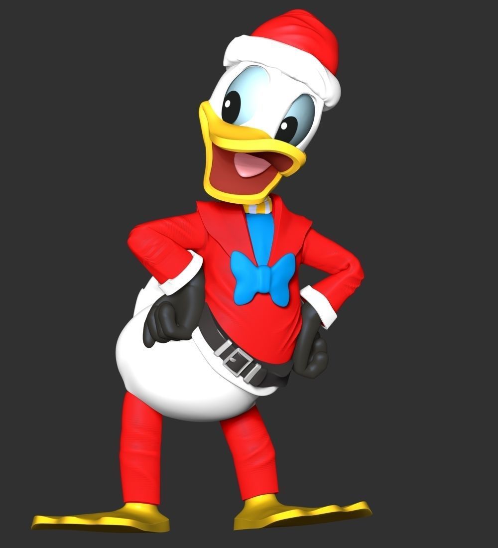 Donald Duck Merry Christmas 3D print model_3