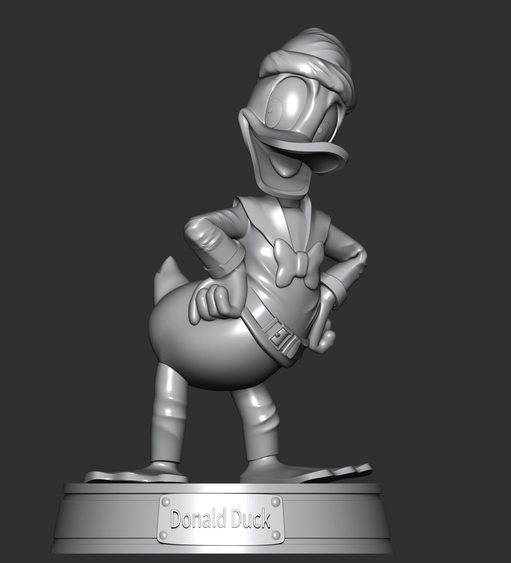 Donald Duck Merry Christmas 3D print model_10
