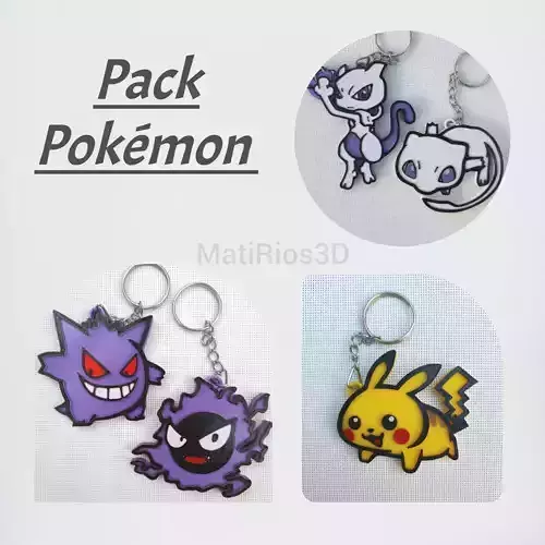 PACK LLAVEROS POKEMON 1