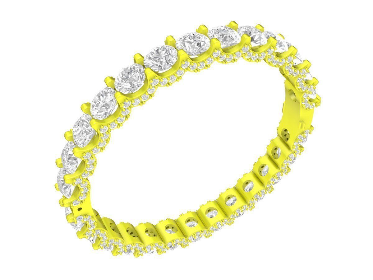 A7533 Luxury Diamond Eternity Bangle Bracelets 3D Model 3D print model_4