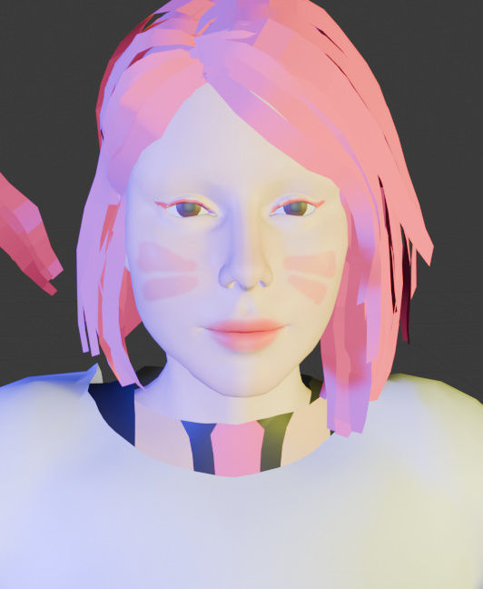 Pink Vrchat Model pink 3d girl free VR / AR / low-poly 3D model | CGTrader