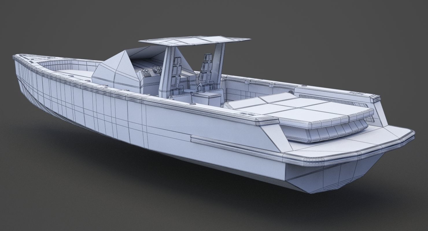 Motor Boat 04 3D model_19
