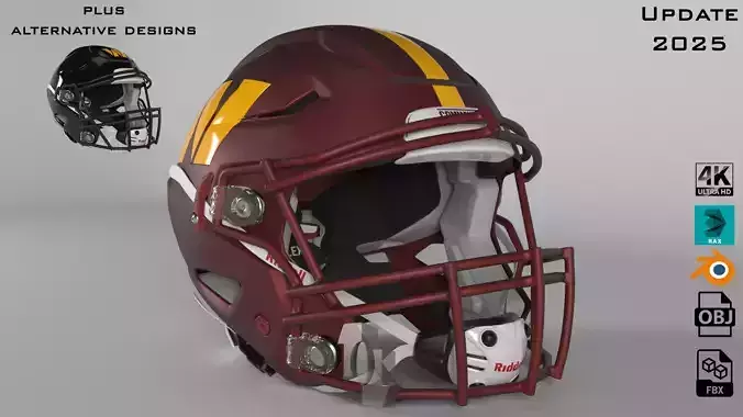 WASHINGTON COMMANDERS Helmet Football NFC EAST PBR updated 2025