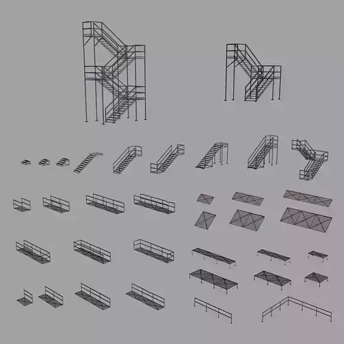 Modular Industrial Steel Catwalks and Staircases